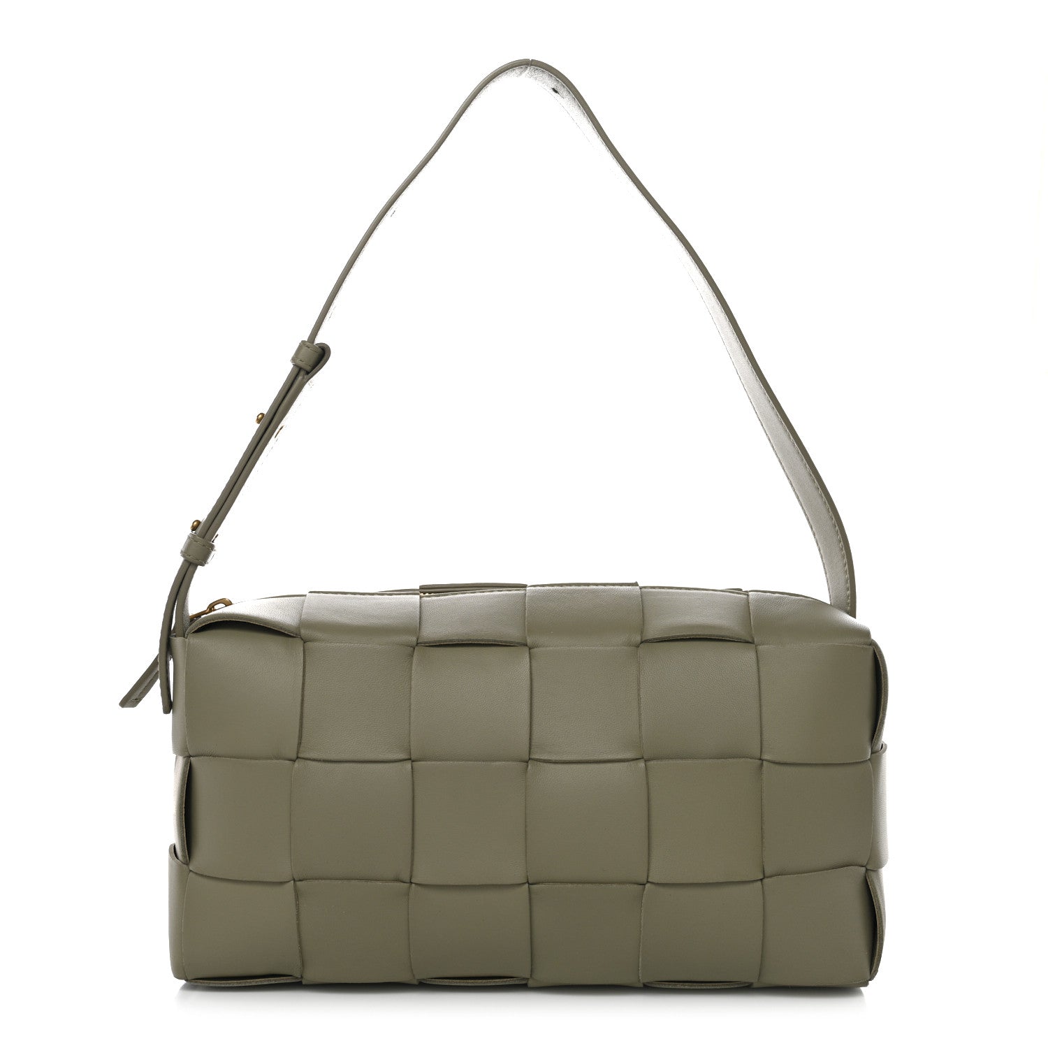 バッグ BOTTEGA VENETA Bottega Veneta: Off-White & Green Small Zigzag Bag | SSENSE