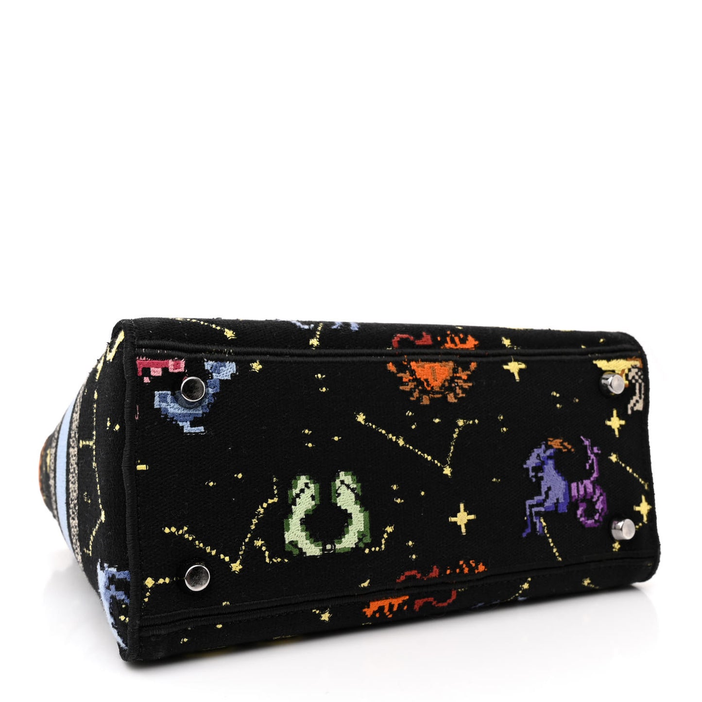 Canvas Pixel Zodiac Embroidered Medium Lady D-Lite Nero Multicolor
