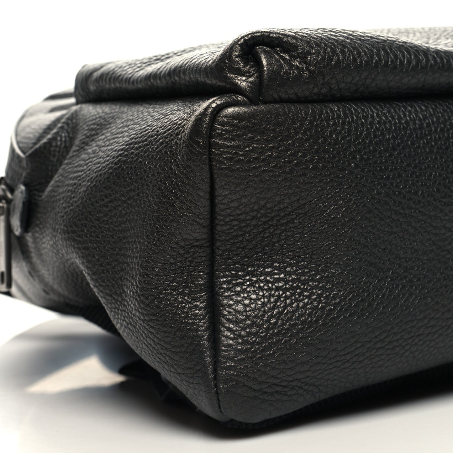 Cuoio Romano Lux Selleria Monster Eyes Embossed Rounded Backpack Asfalto