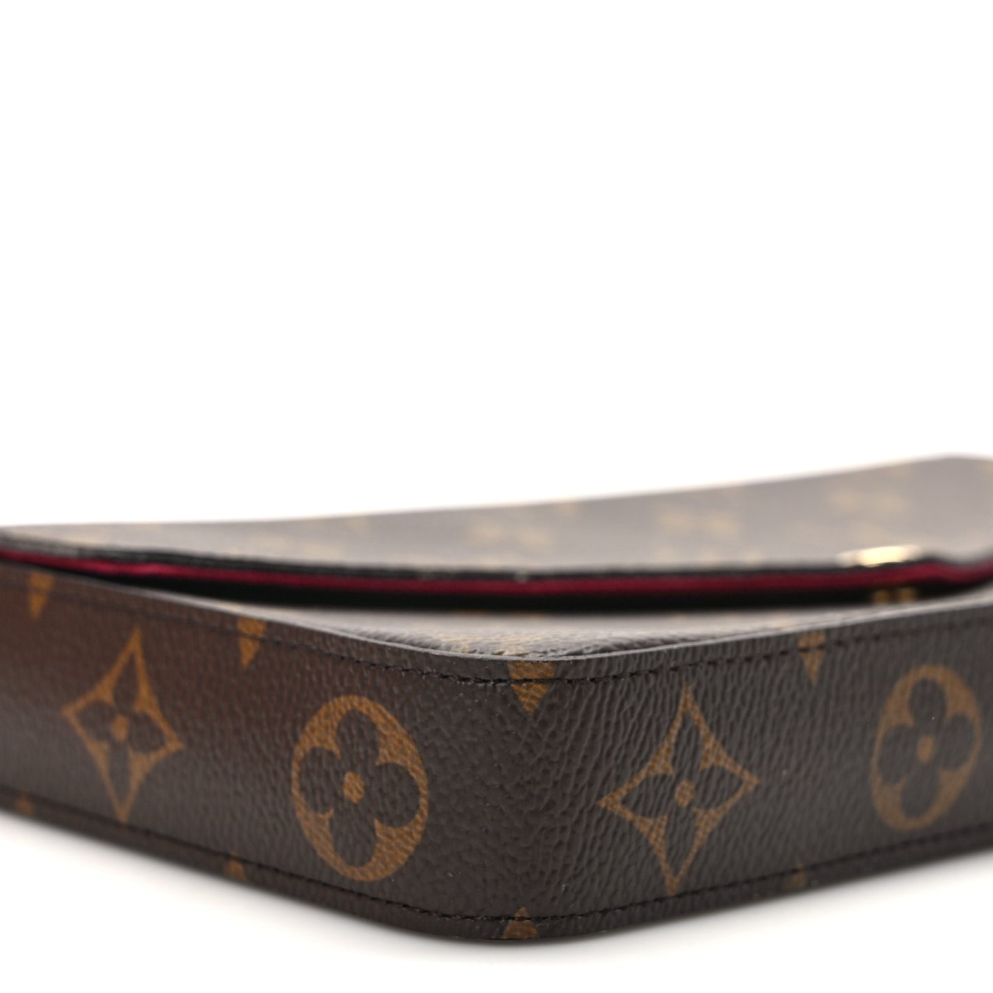 Monogram Pochette Felicie Chain Wallet Fuchsia