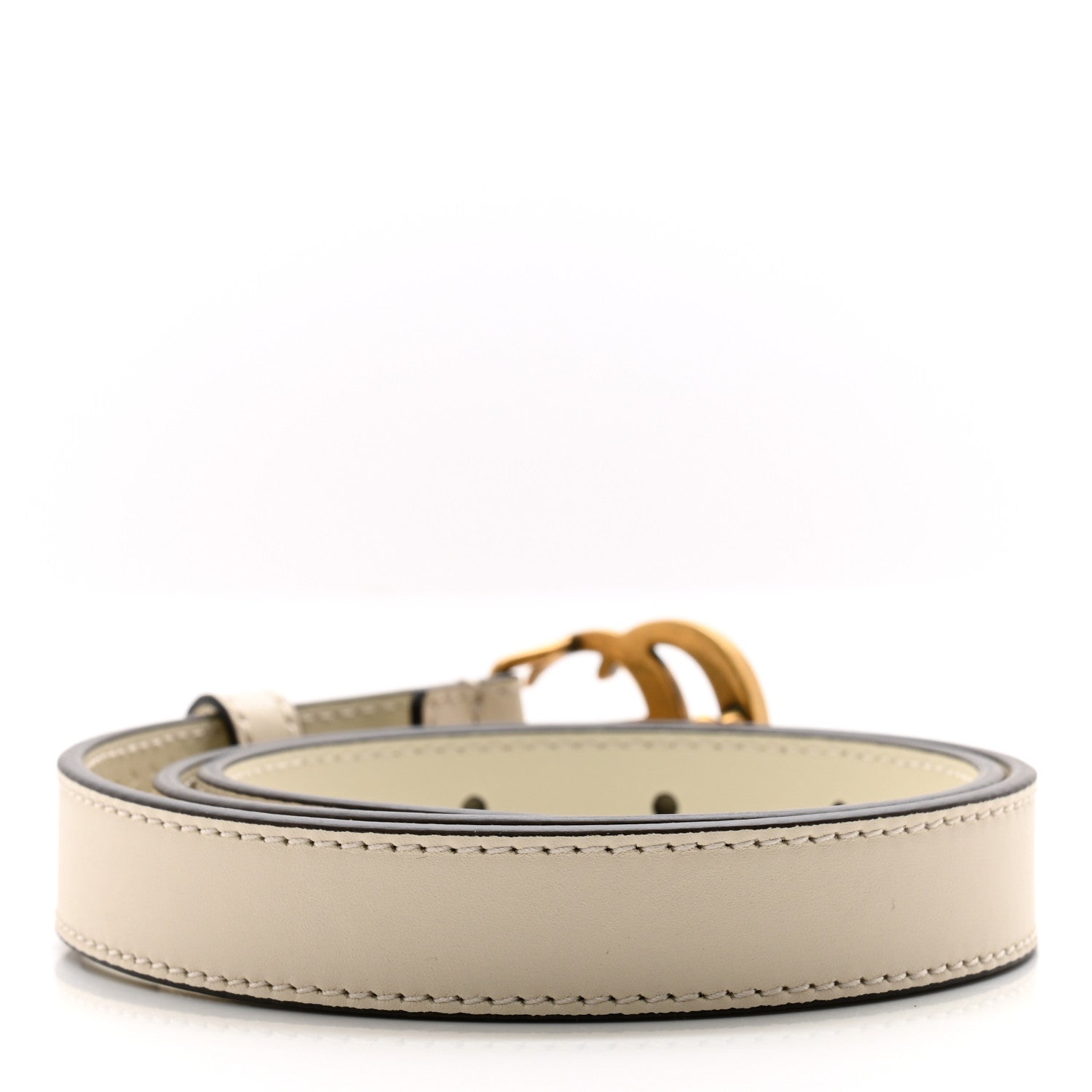 Gucci Calfskin Double G 20mm Belt 65 26 Mystic White 2 of 6