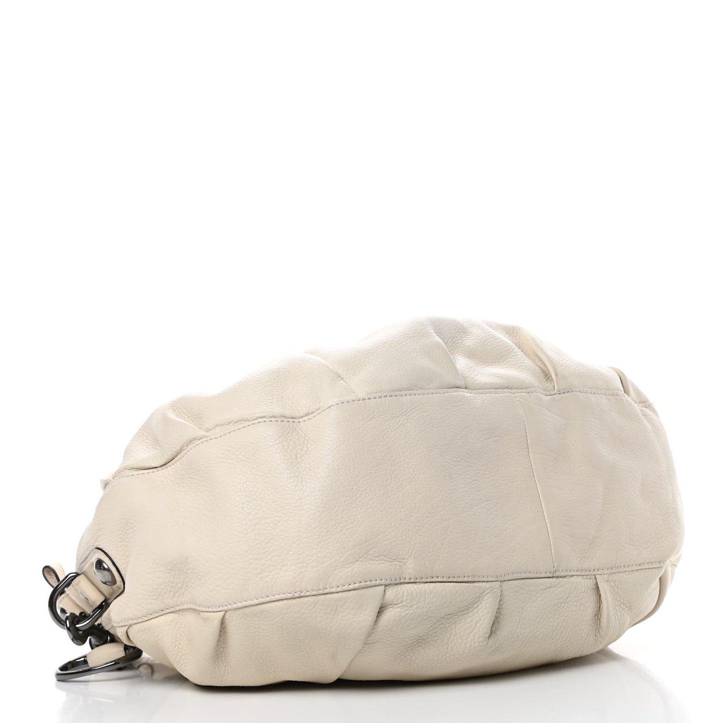 Pebbled Calfskin Medium Icon Bit Shoulder Bag Ivory
