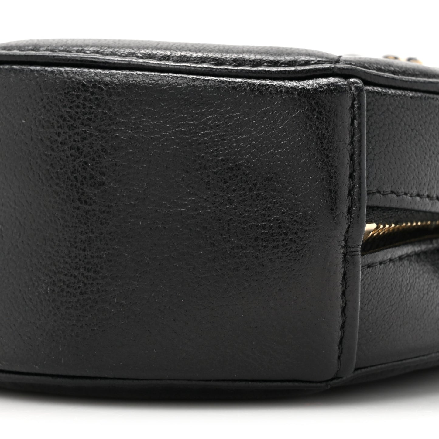 Shiny Goatskin Quilted Chanel 19 Round Clutch With Chain Black