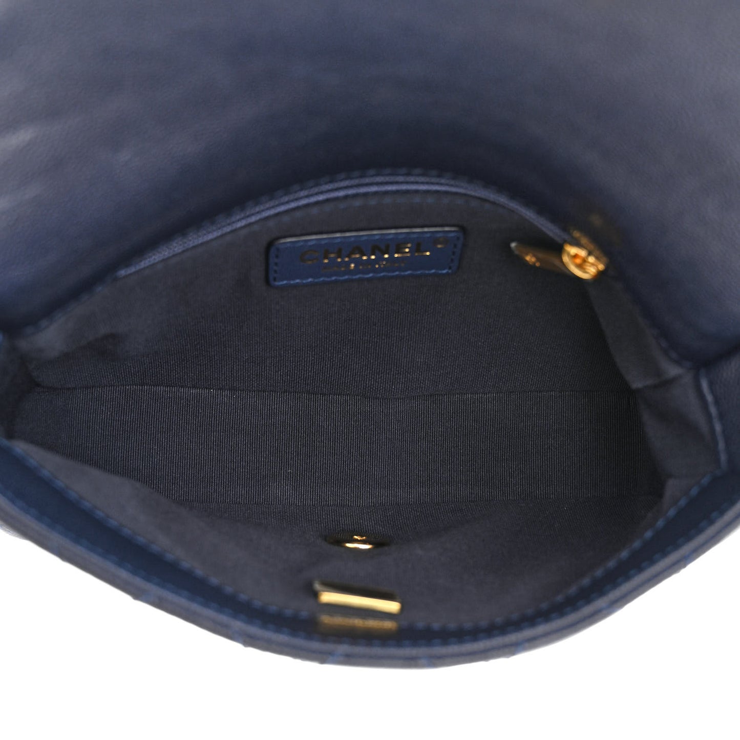 Caviar Quilted Mini CC You Flap Navy