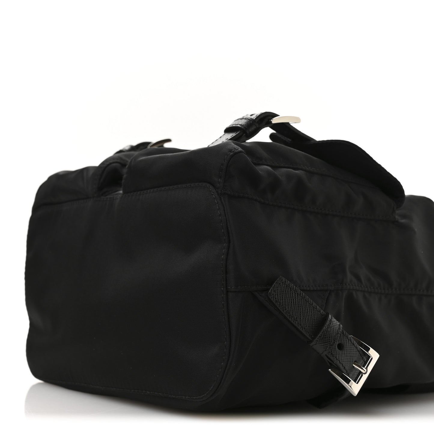 Tessuto Nylon Saffiano Small Backpack Black