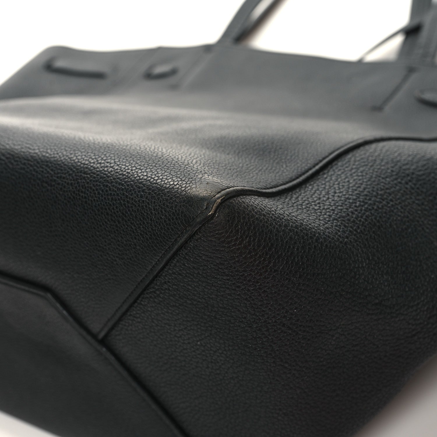 Celine Soft Grained Calfskin Small Belt Cabas Phantom Black 11 of 14