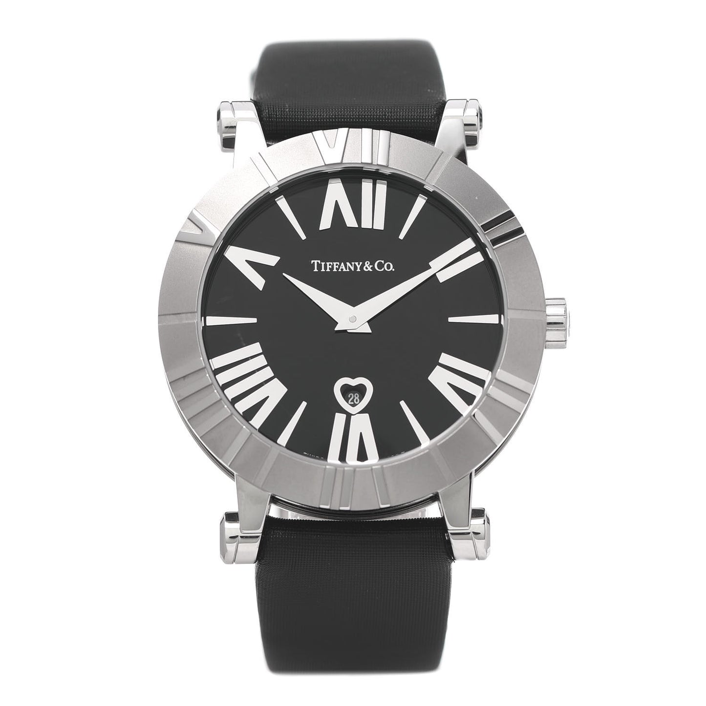 Stainless Steel Satin 36mm Atlas Belt Quartz Watch Black