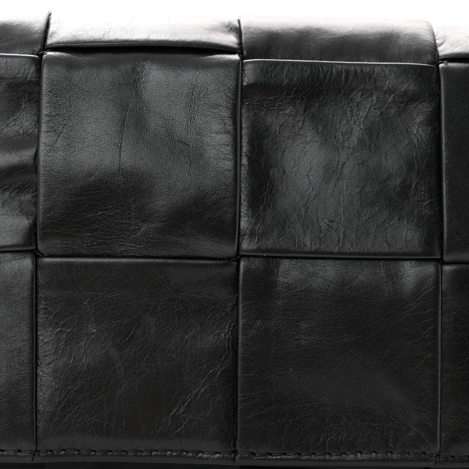Bottega Veneta Paper Calfskin Intrecciato Cassette Belt Bag Black 7 of 9