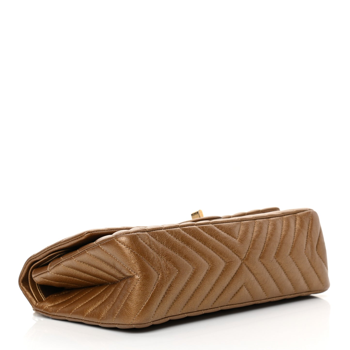 Metallic Calfskin Chevron Quilted 2.55 Reissue 226 Flap Gold