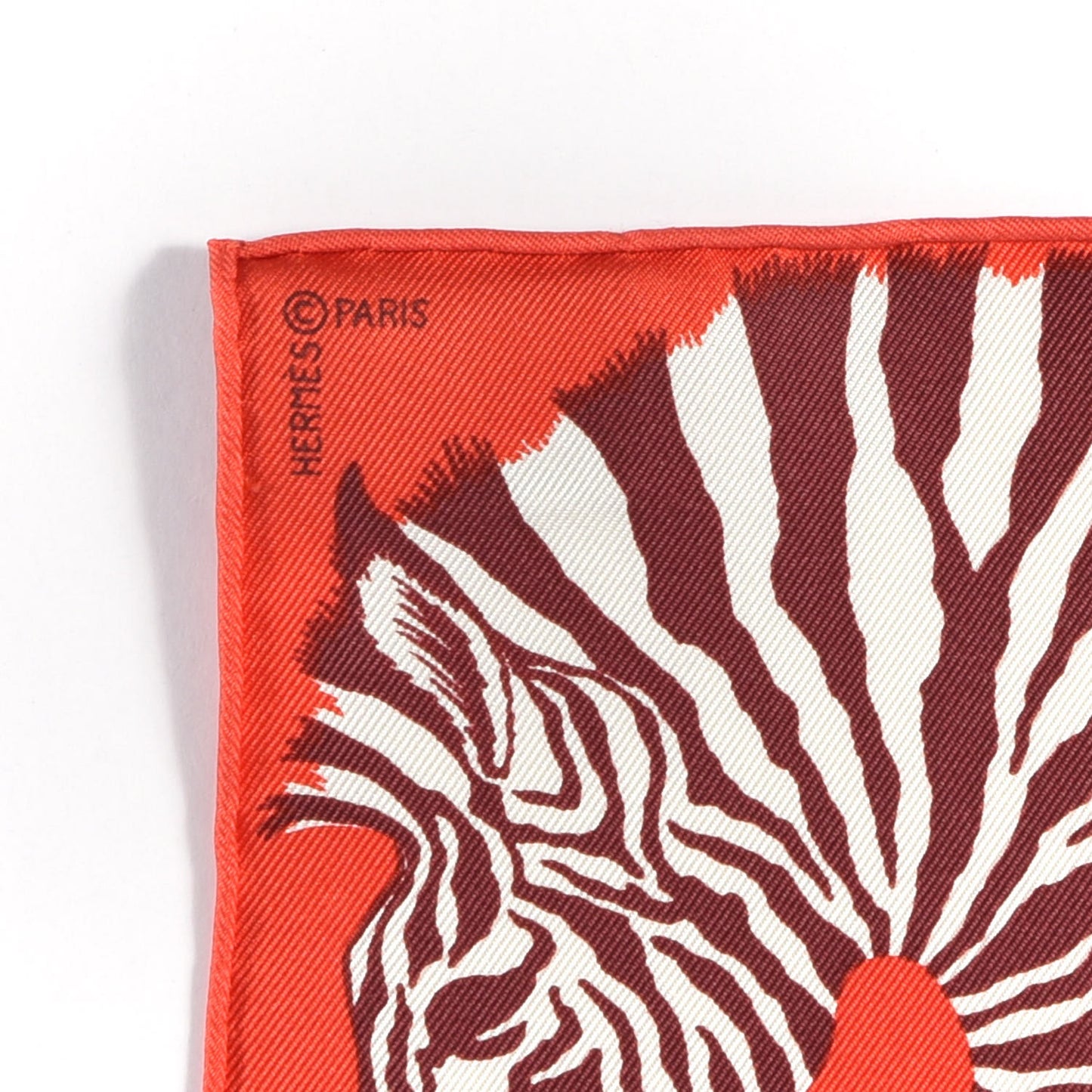 Silk Carre Zebra Pegasus Nano Scarf 20 Rouge Bordeaux Black