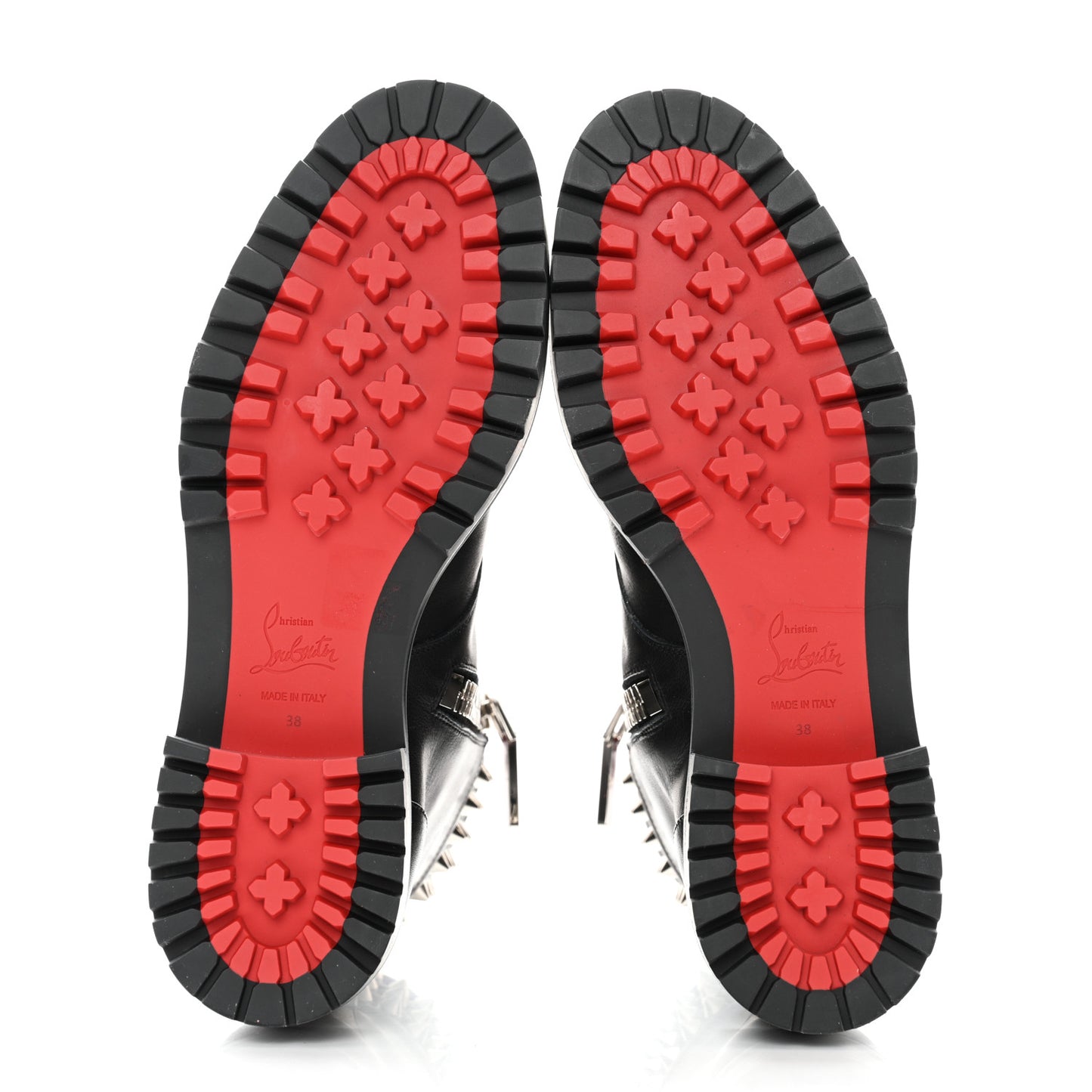 Spikes Combat Boots 38 Black