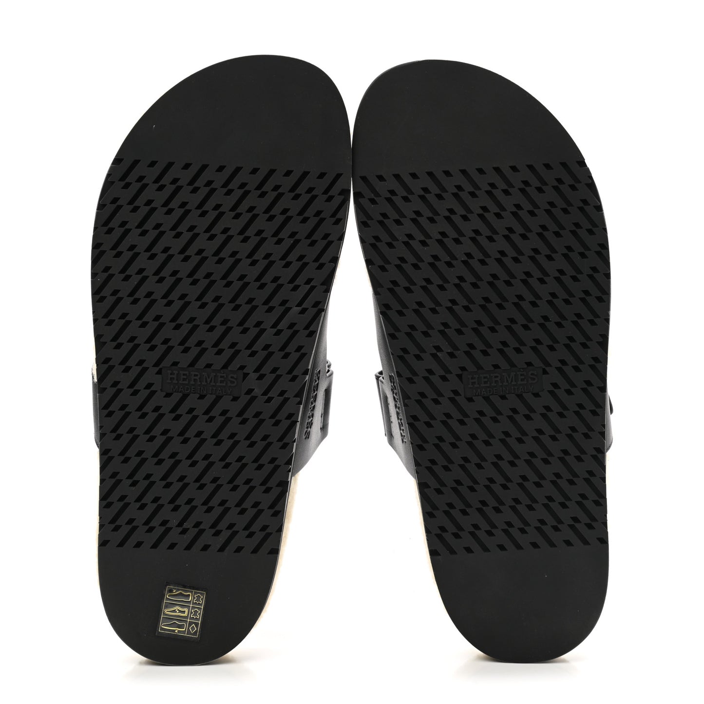 Veau Indios Woolskin Mens Chypre Sandals 42 Black Ecru