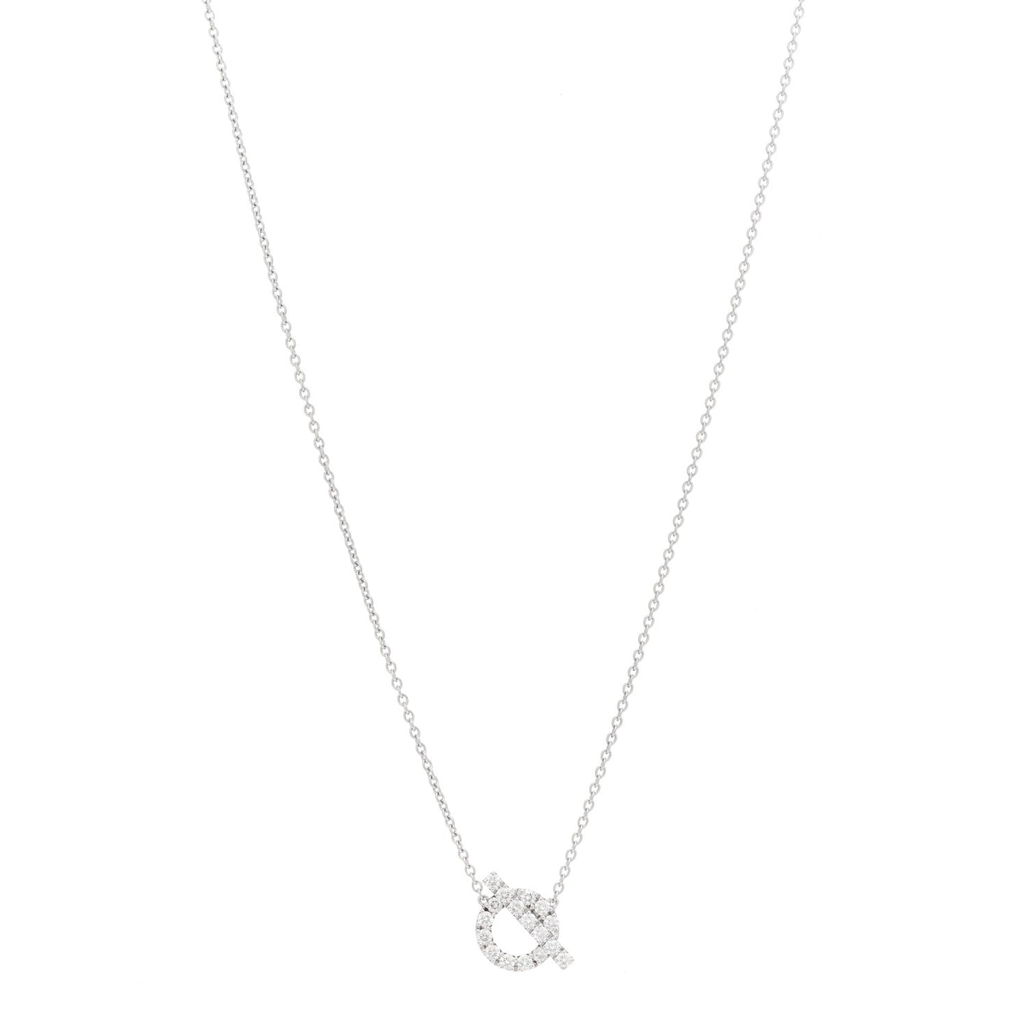 18K White Gold Diamond Finesse Pendant Necklace