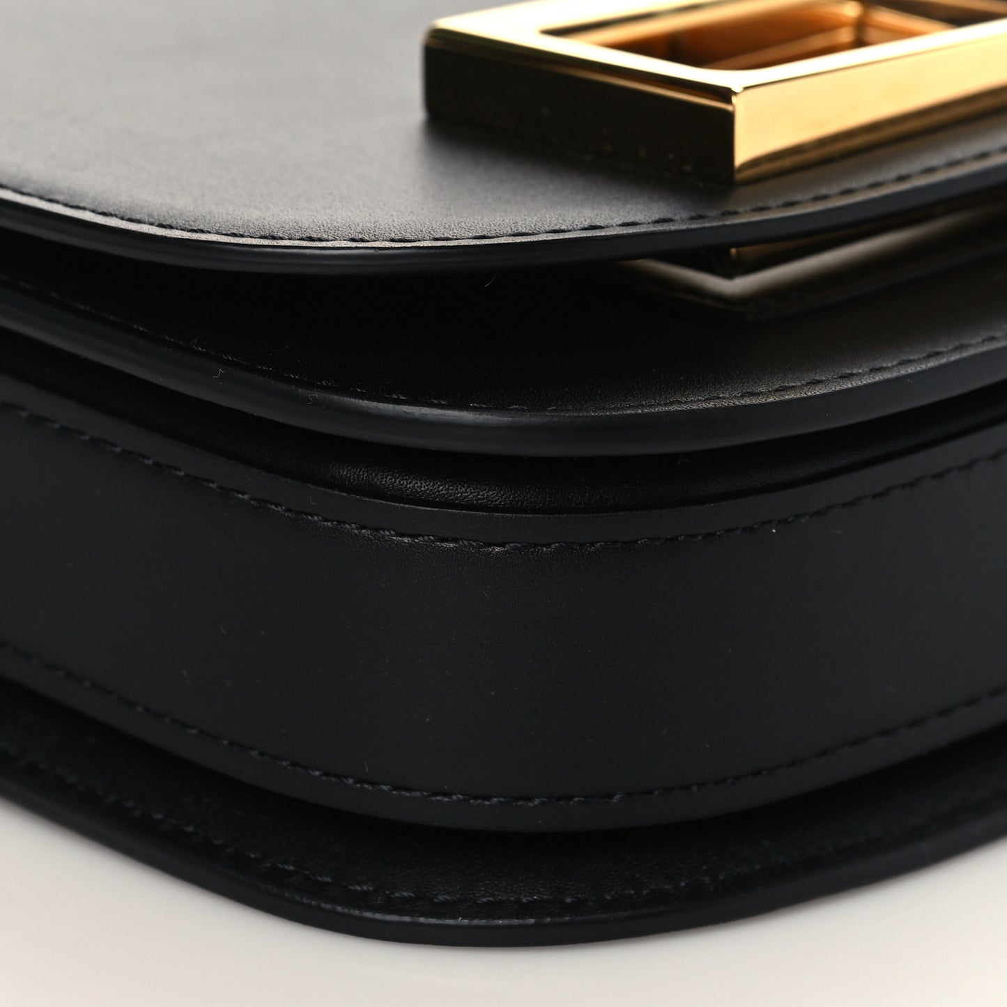 Olen Calfskin Small Lingot Crossbody Black