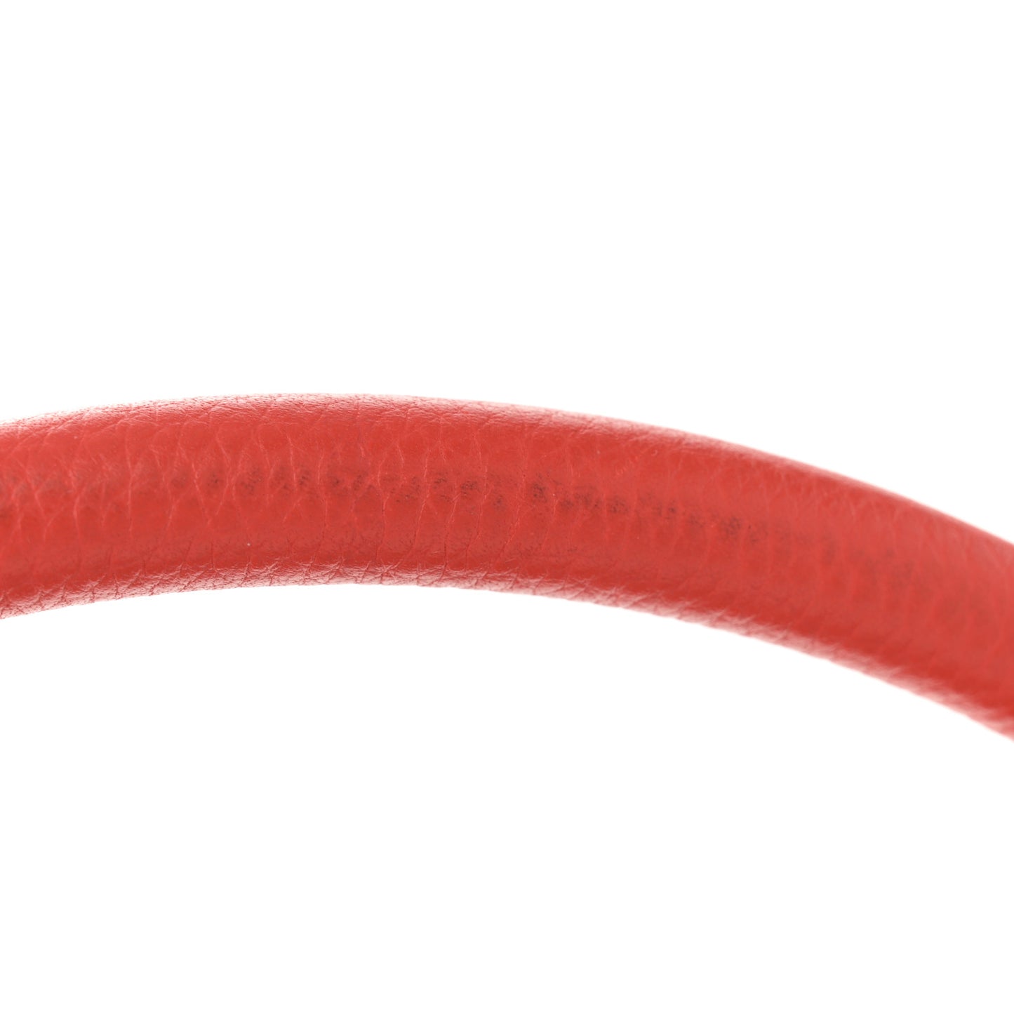 Drummed Calfskin Suede Medium Trapeze Vermillion