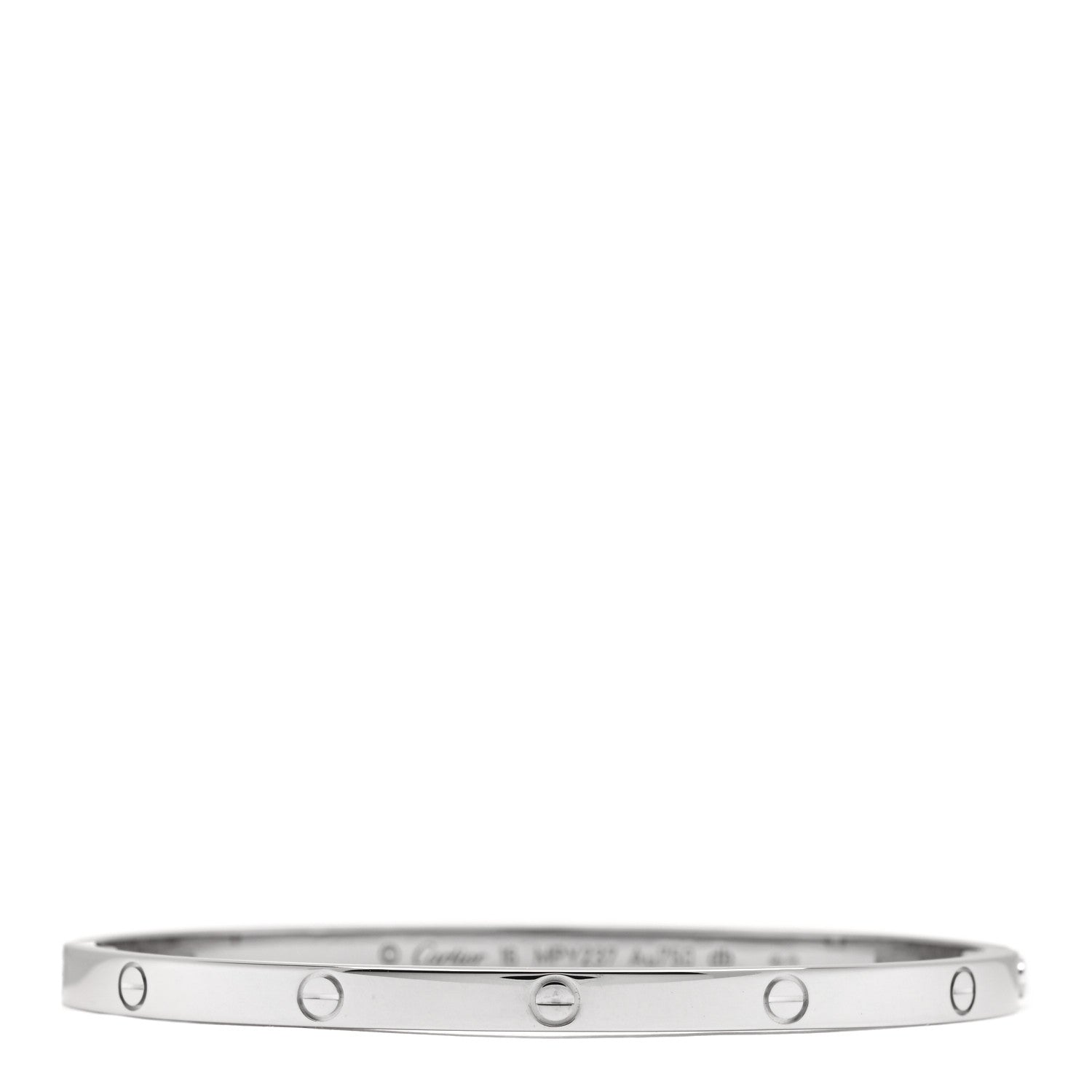 Cartier 18K White Gold Small LOVE Bracelet 16 1 of 5
