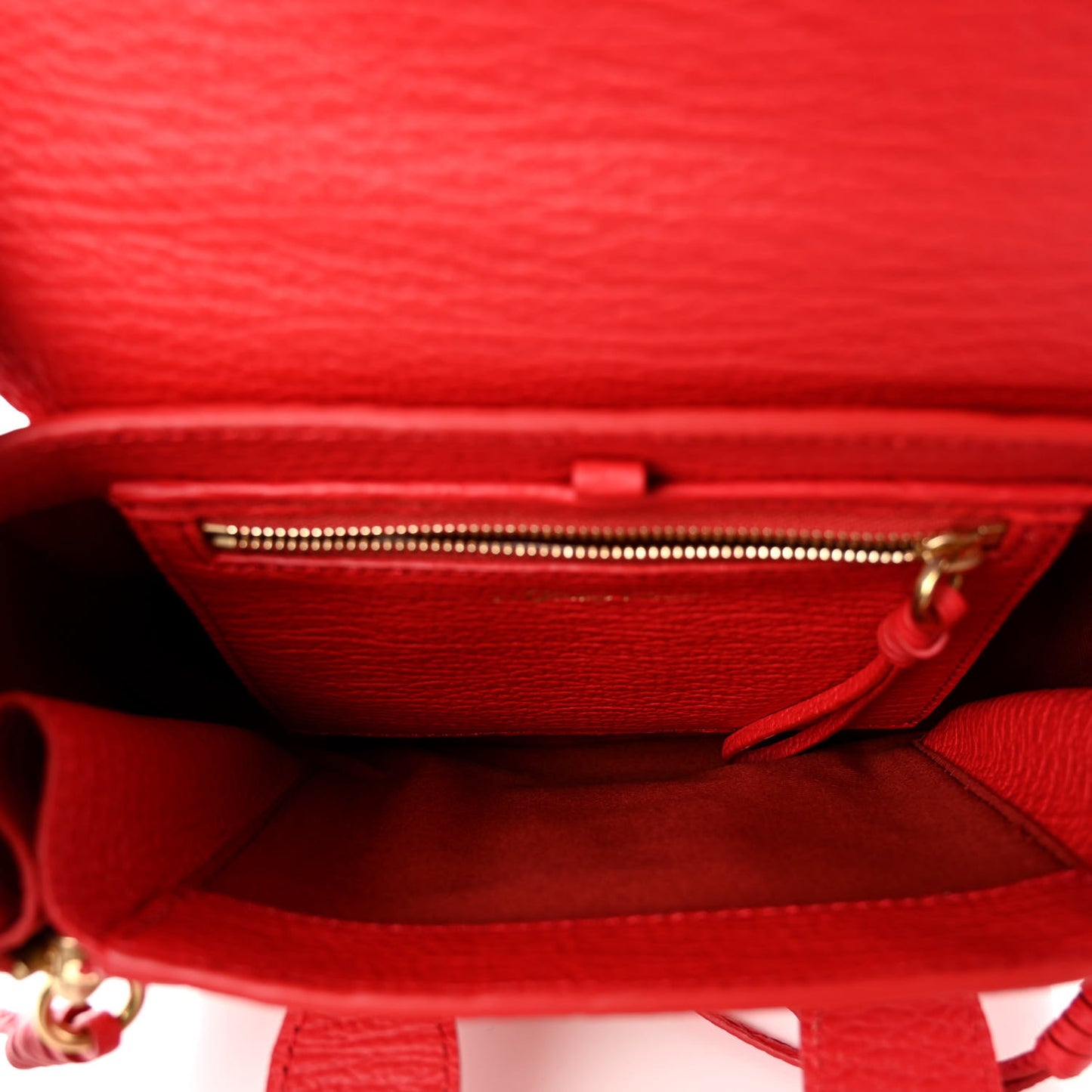 Textured Calfskin Mini Pashli Satchel Red