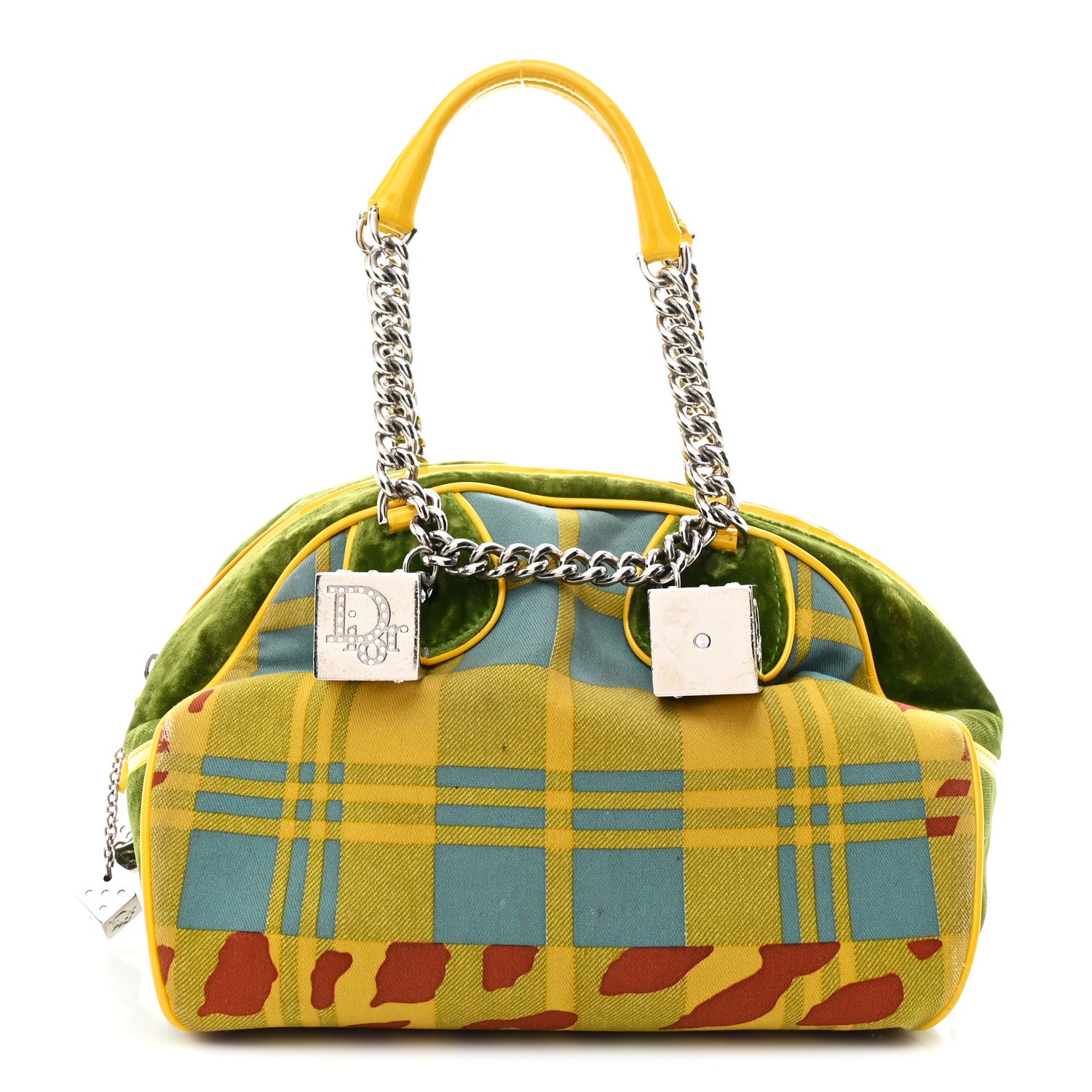 Christian Dior Leopard Canvas Gambler Dice Bowler Multicolor