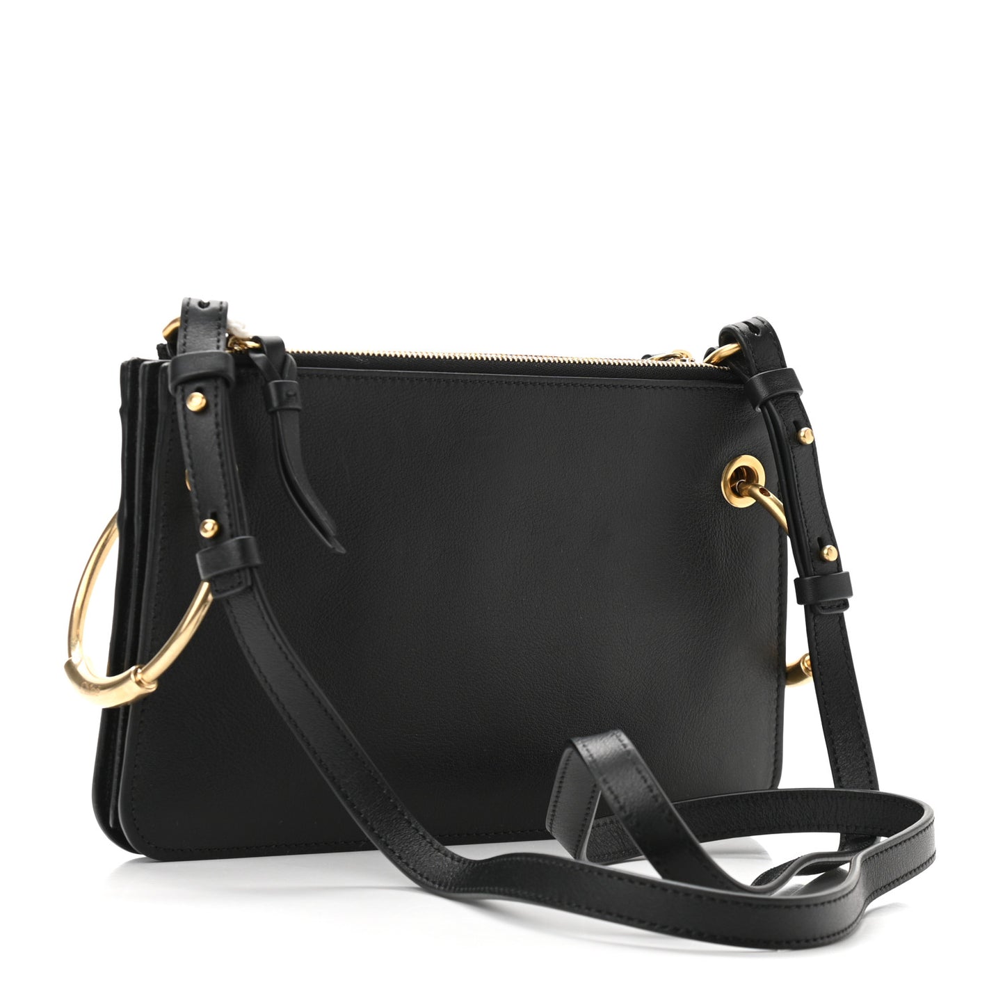 Calfskin Suede Small Roy Bag Black