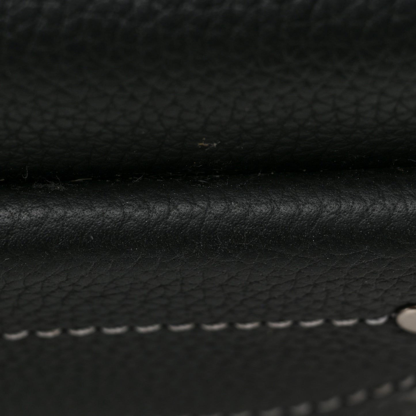 X KAWS Grained Calfskin Saddle Pouch Black