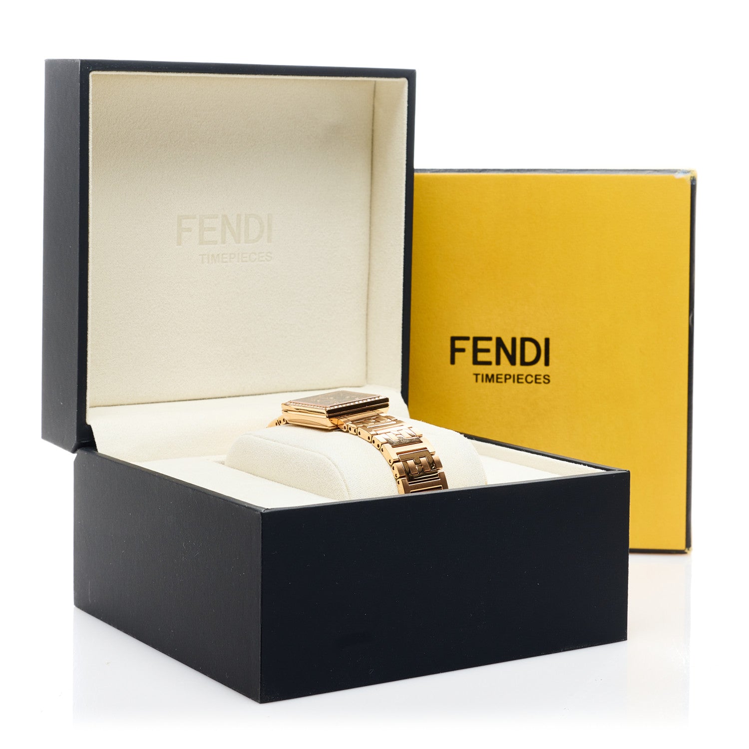 Fendi Stainless Steel Diamond Bezel Black Mother of Pearl 23mm Fendi Forever Quartz Watch 5 of 5