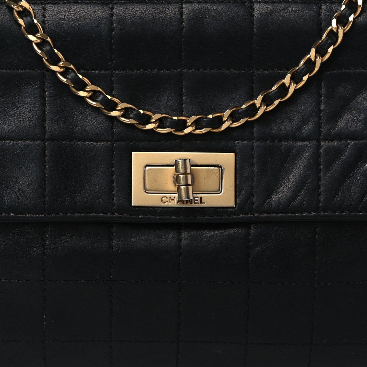 Chanel Lambskin Chocolate Bar Mademoiselle Flap Black 7 of 10