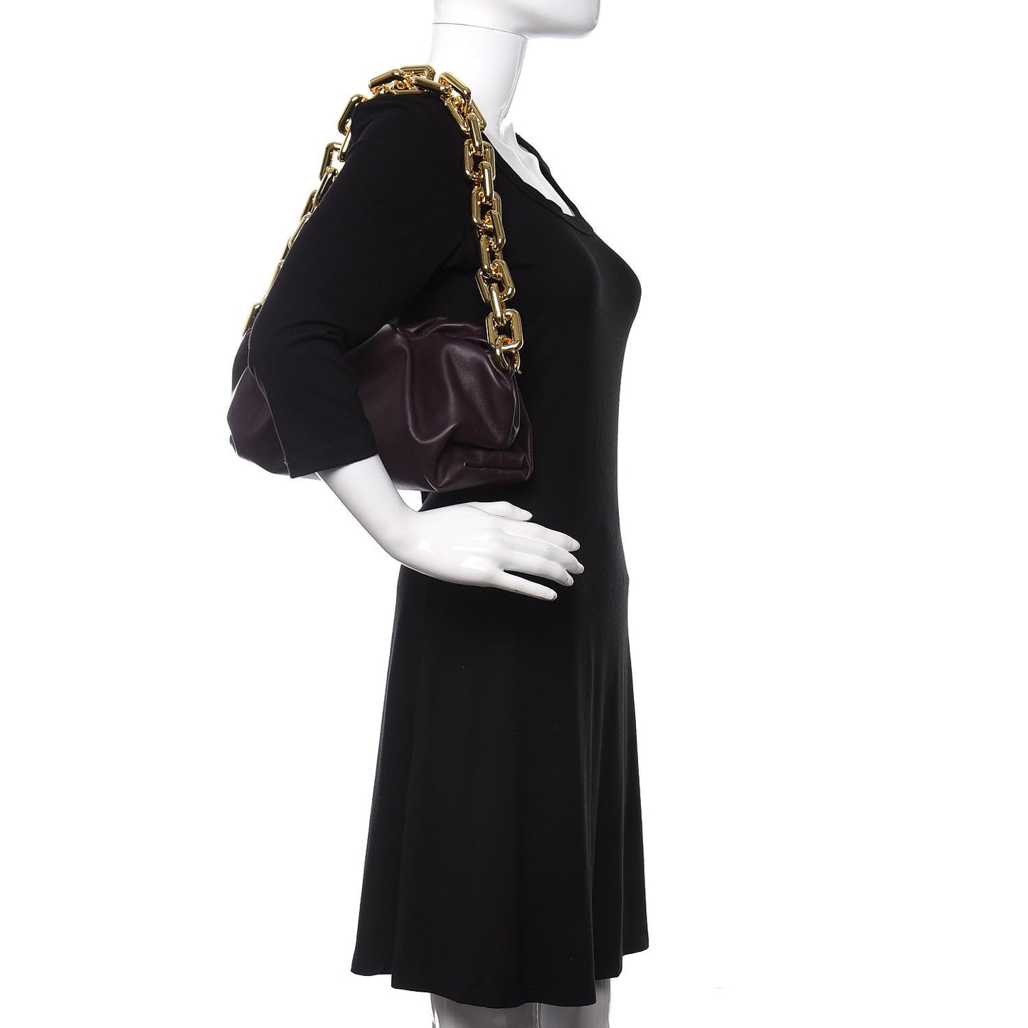 Calfskin The Pouch Chain Grape