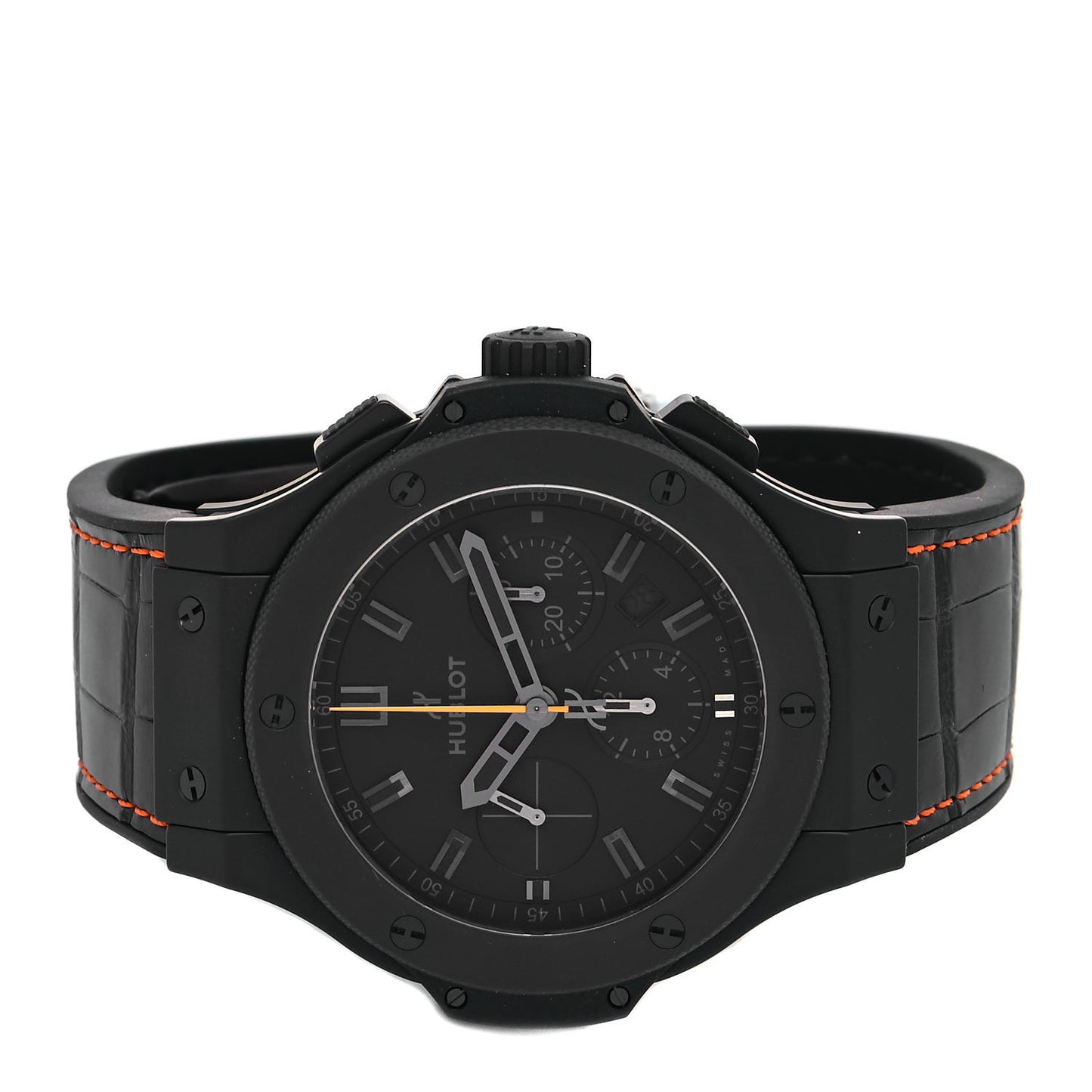 Ceramic Alligator 44mm Big Bang Limited Edition "Veuve Clicquot" Automatic Watch Black 301.C1.1140.LR.VCP21