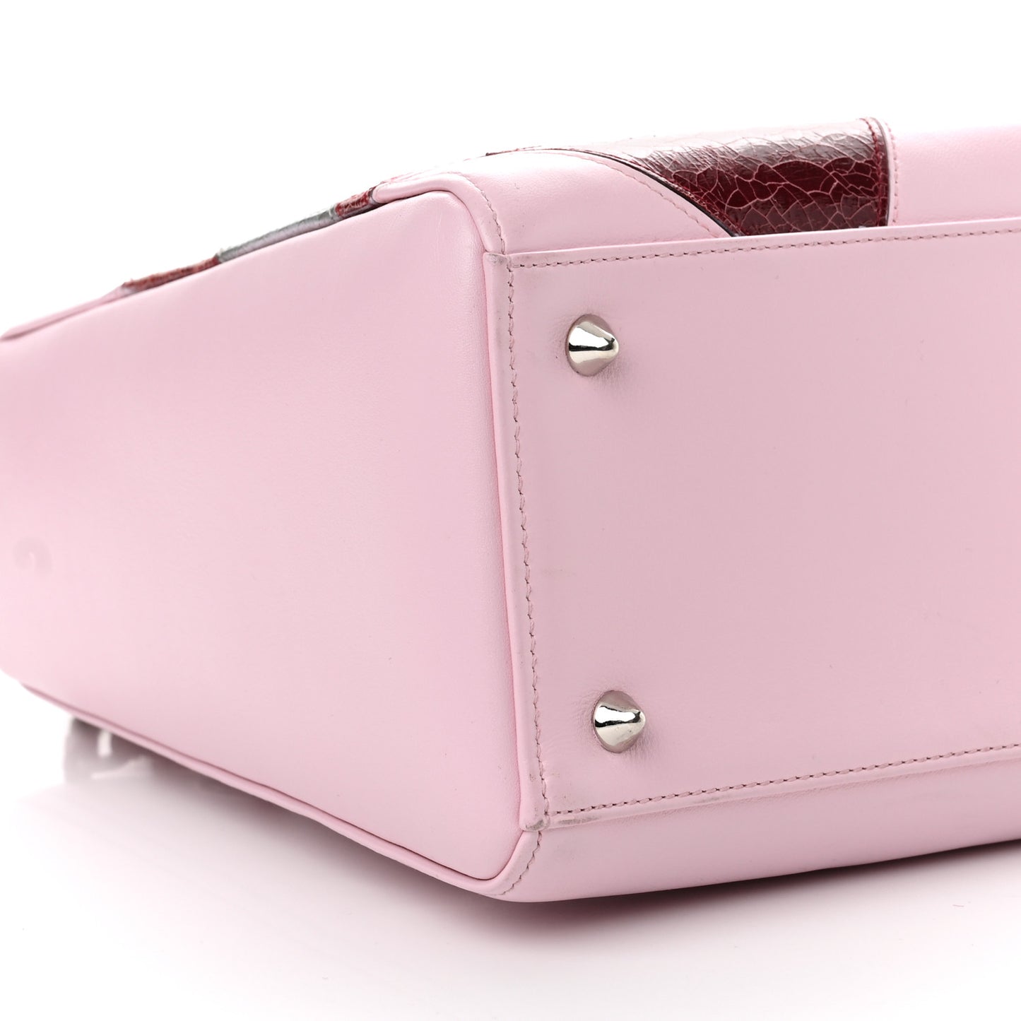 Calfskin Patent Embroidered Valentines Day Heart Medium Lady Dior Pink Multicolor