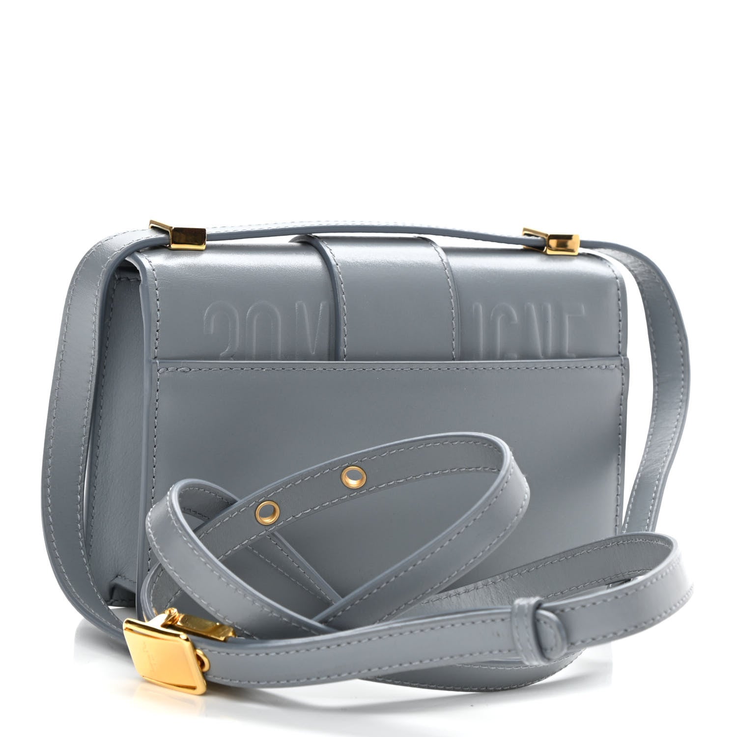 Christian Dior Smooth Calfskin Micro 30 Montaigne Flap Bag Blue Gray 3 of 8