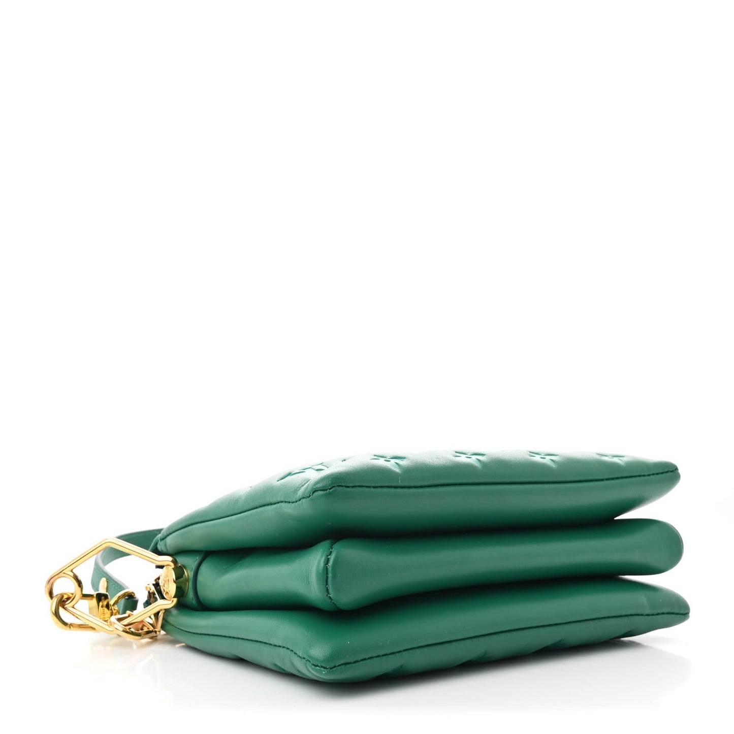 Lambskin Embossed Monogram Coussin BB Emeraude