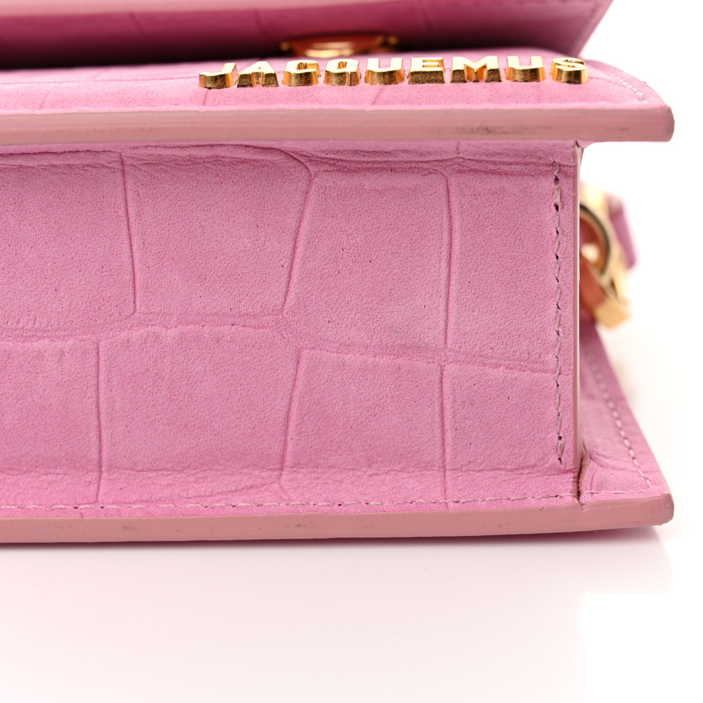 Nubuck Crocodile Embossed Le Chiquito Long Pink