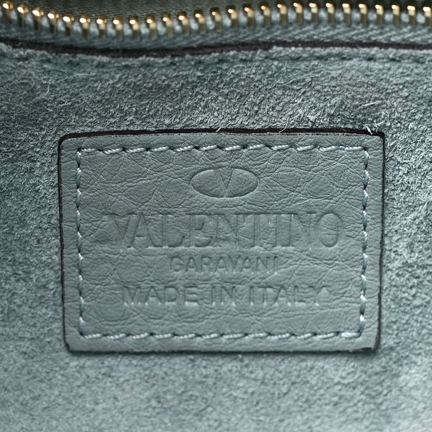 Grained Calfskin Rockstud Bucket Bag Amadeus