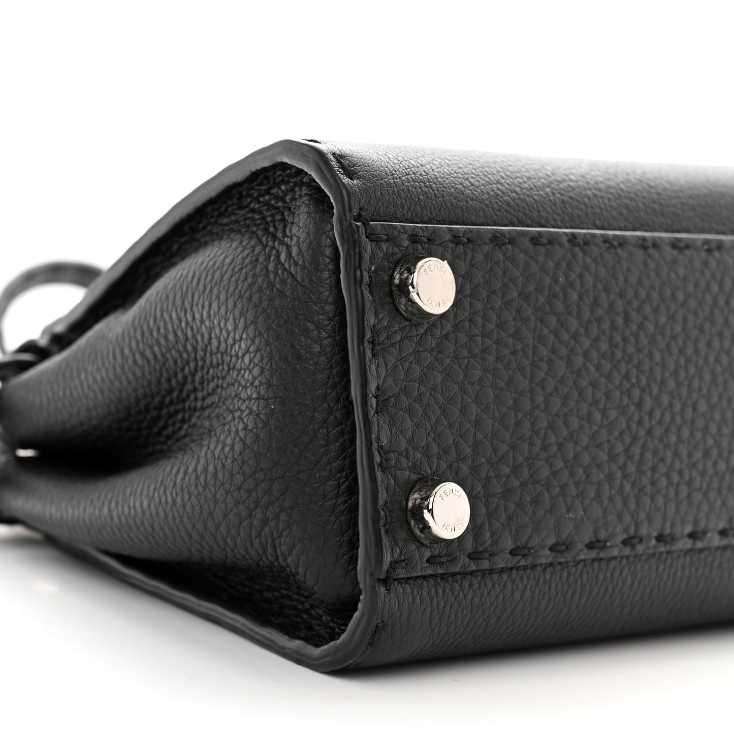 Cuoio Romano Selleria Bi-Color Mini Peekaboo Iconic Satchel Black Mou