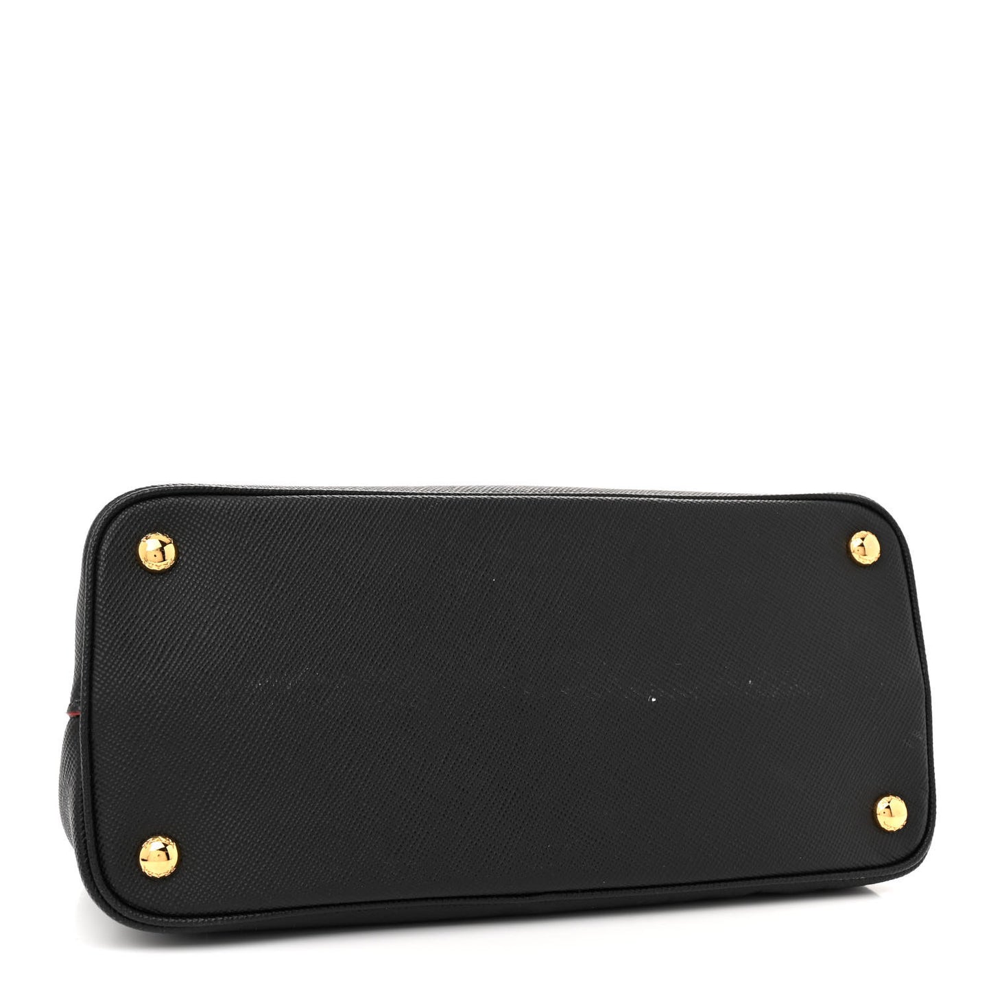 Saffiano Cuir Small Double Bag Black Fuoco