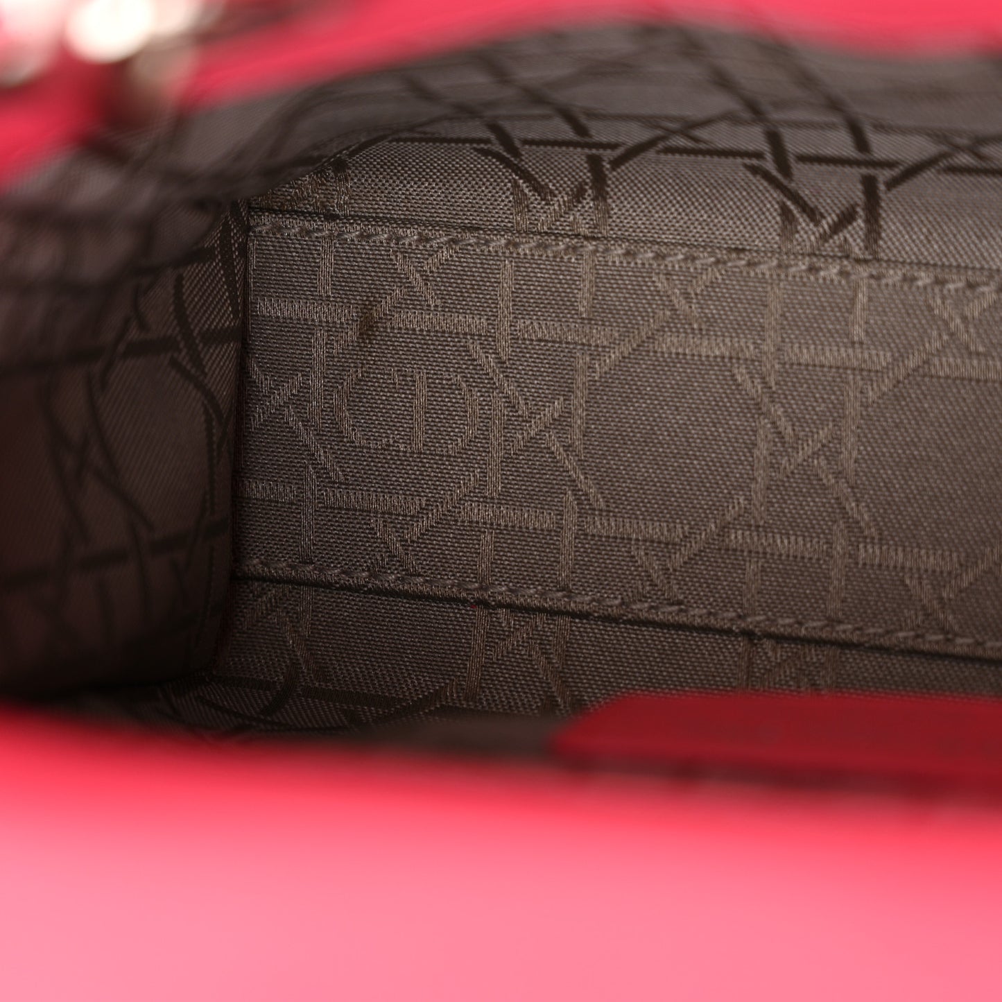 Lambskin Cannage Mini Lady Dior Hot Pink