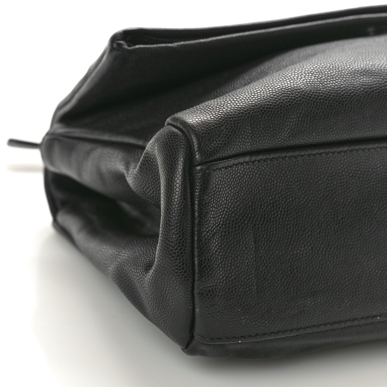 Saint Laurent Grain De Poudre Medium West Hollywood Monogram Fold-Over Black 11 of 13