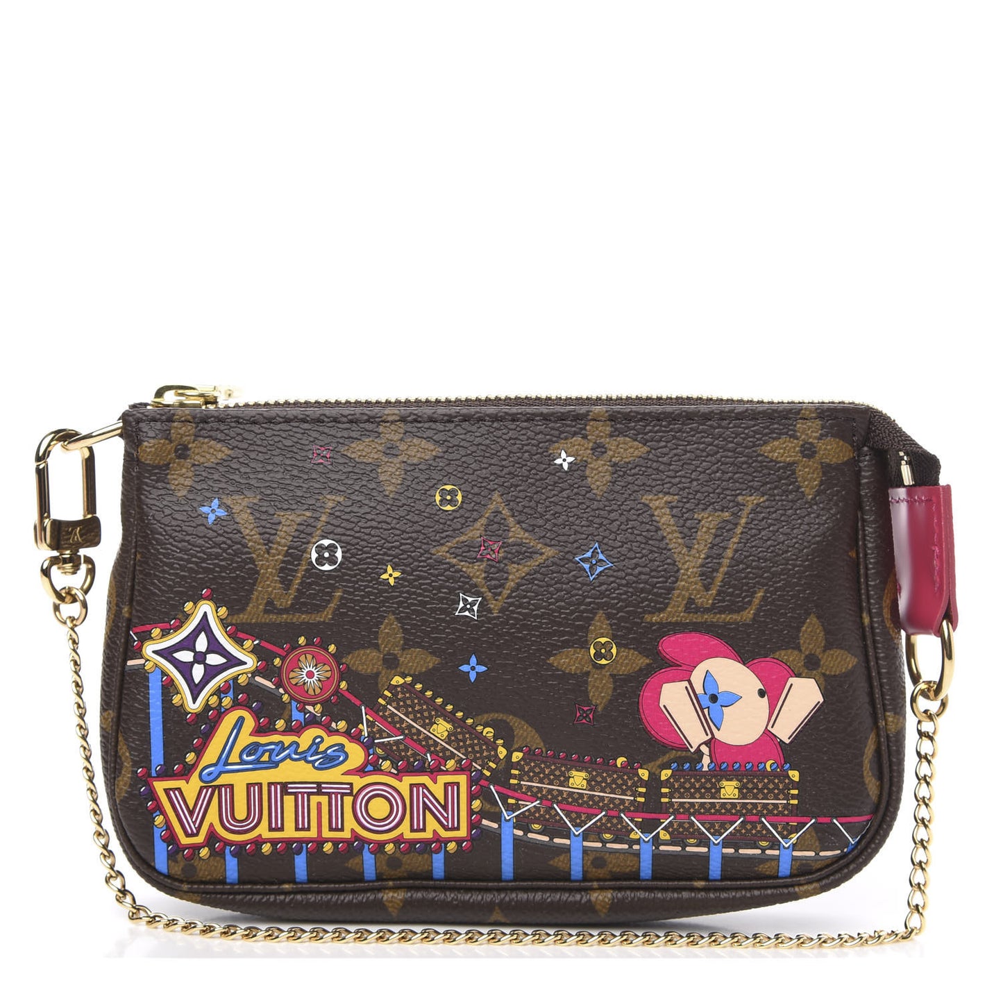 Monogram 2020 Christmas Animation Roller Coaster Mini Pochette Accessories Pivoine
