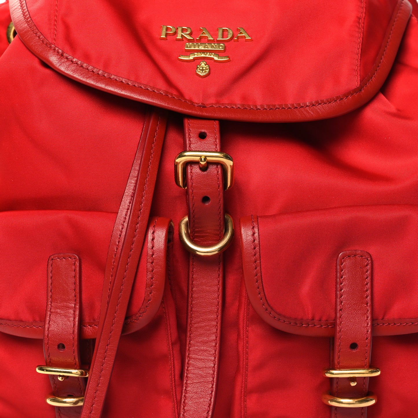 Tessuto Nylon Small Backpack Rosso