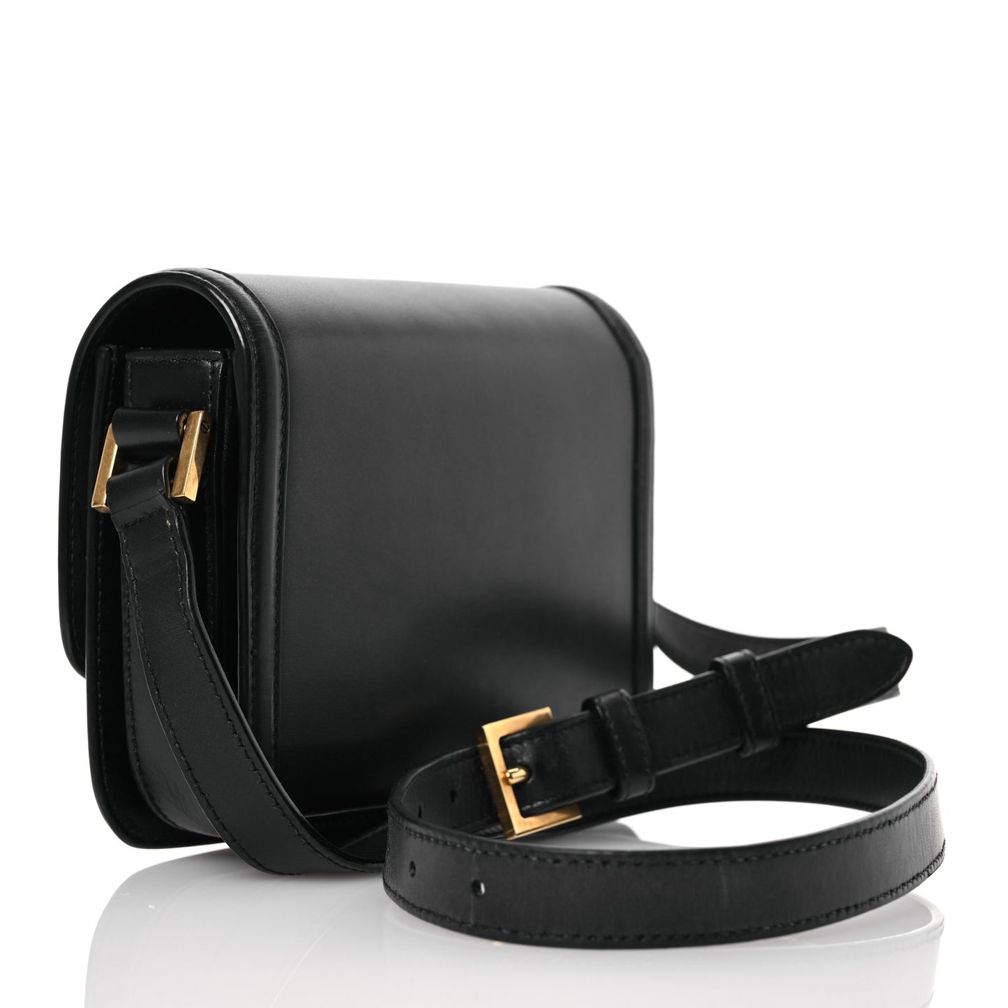 Smooth Calfskin Small Solferino Satchel Black