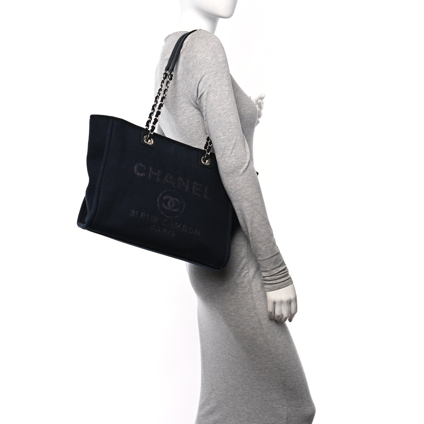 Mixed Fibers Small Deauville Tote Black