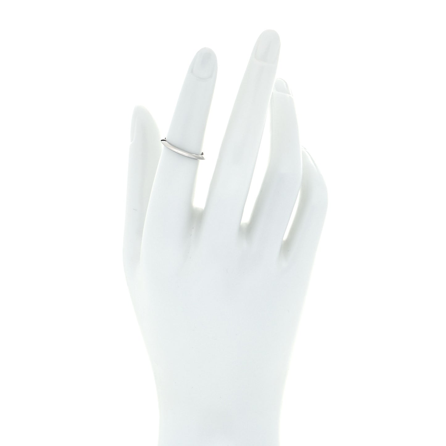 Platinum 2mm Knife Edge Wedding Band Ring 50 5.5