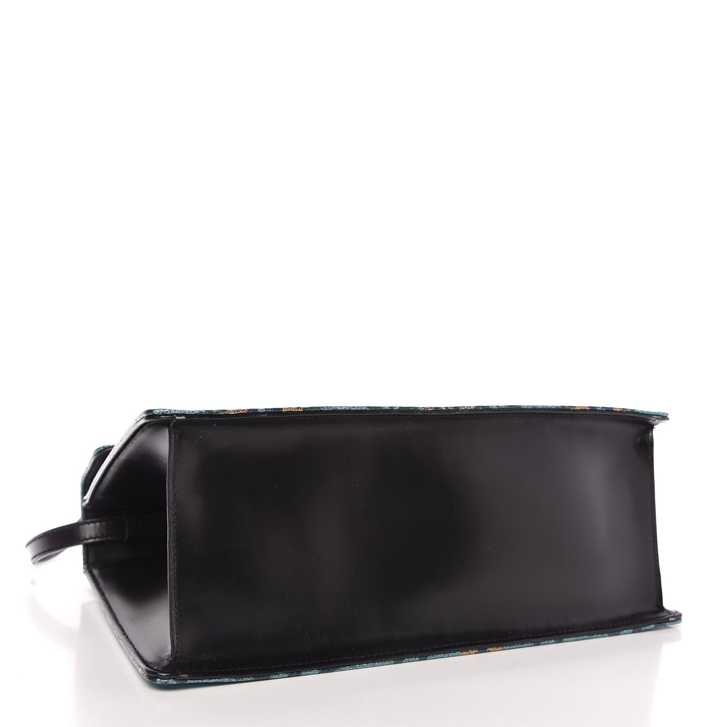 Gucci Iridescent Brocade Medium Sylvie Top Handle Bag Blue 4 of 11