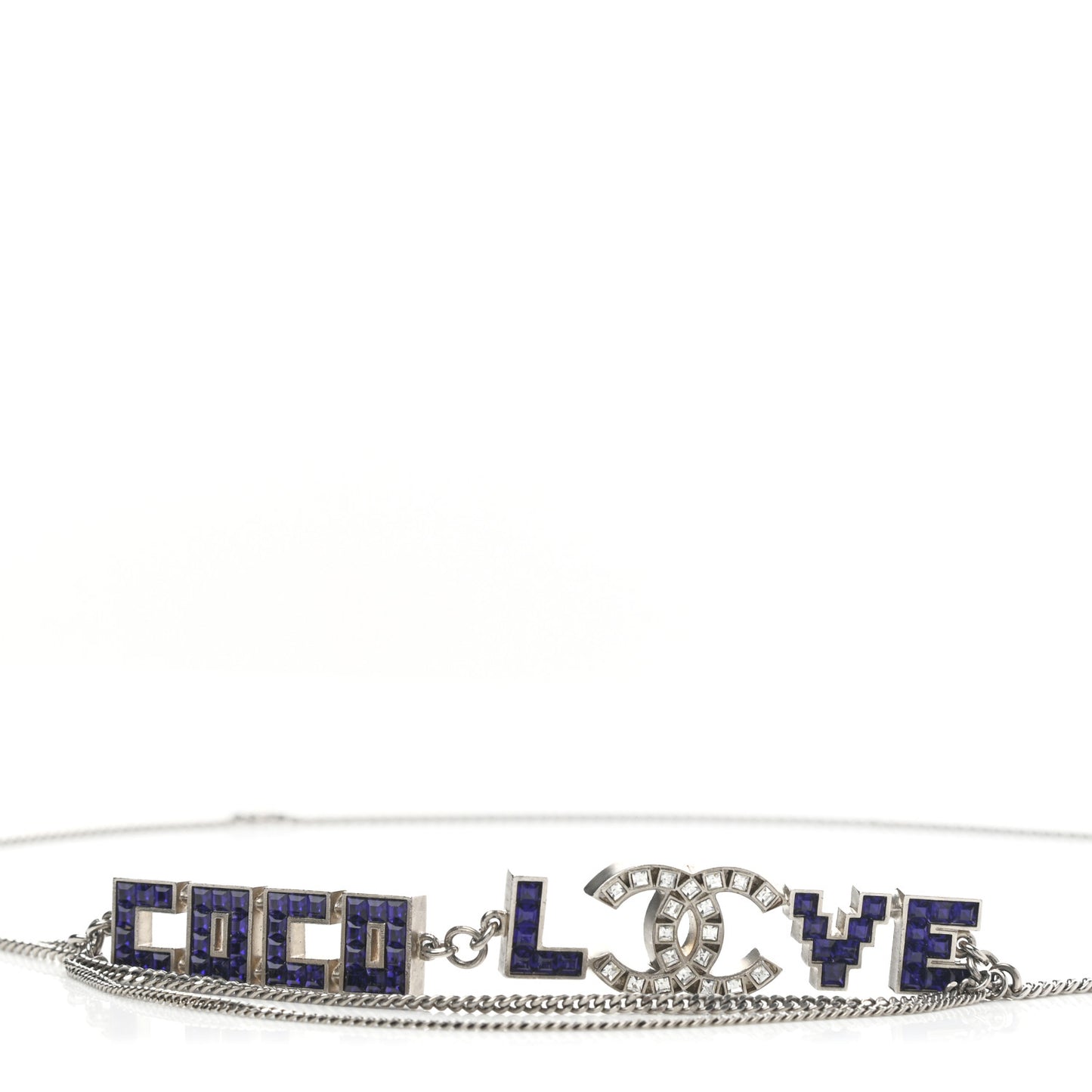 Crystal CC Coco Love Belt Silver Purple