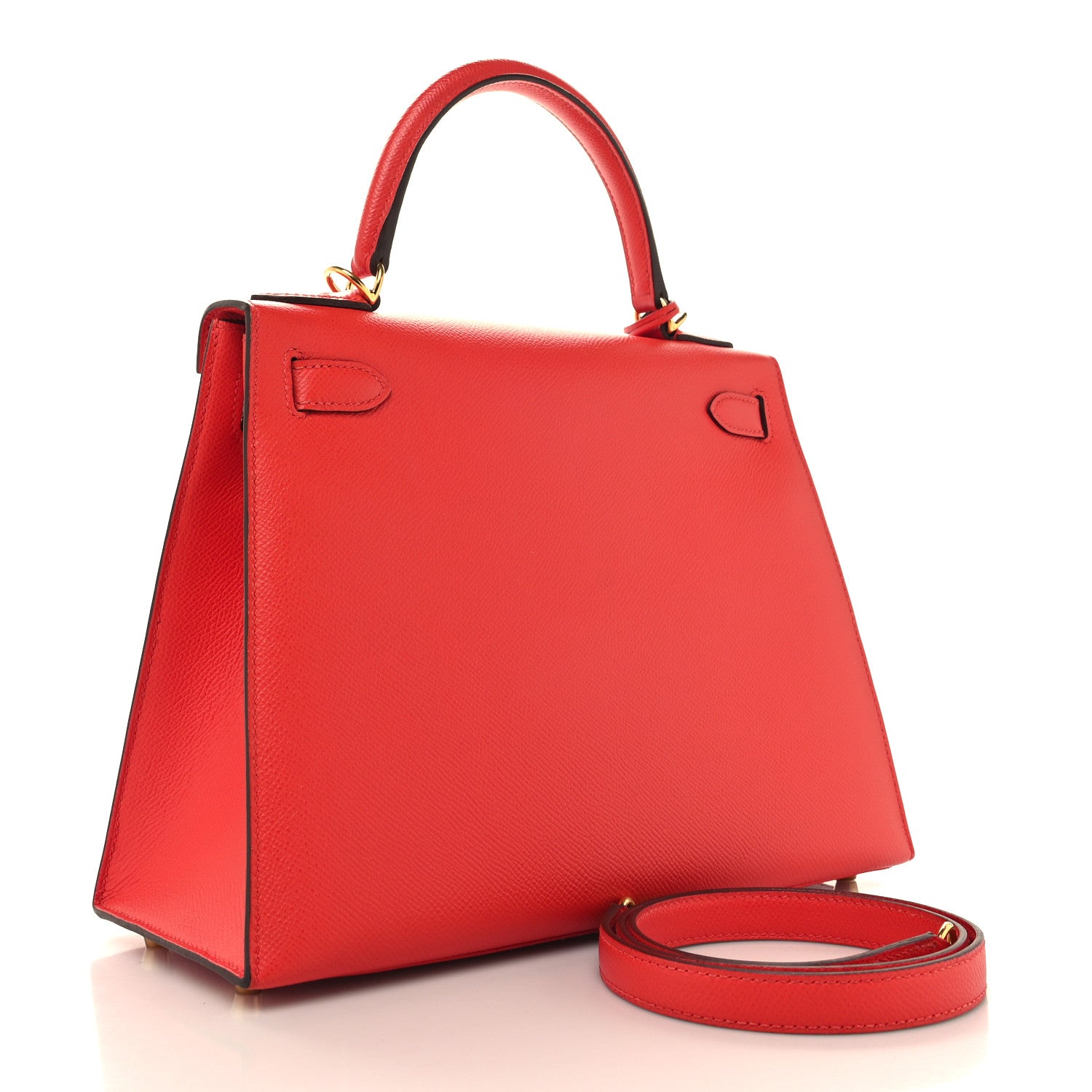 Hermes Epsom Kelly Sellier 28 Rouge Tomate 3 of 10
