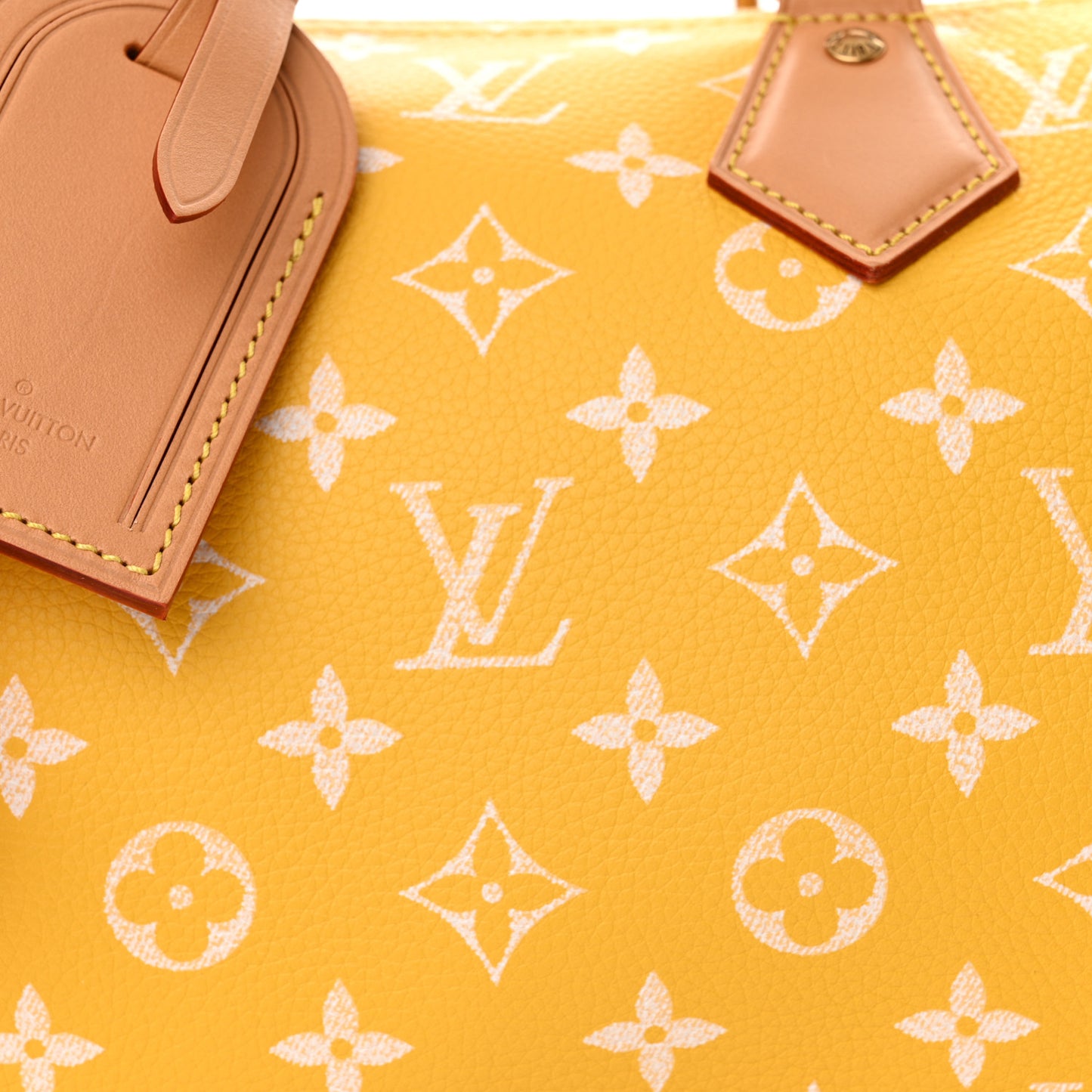 Calfskin Monogram Speedy P9 Bandouliere 25 Jaune Mat