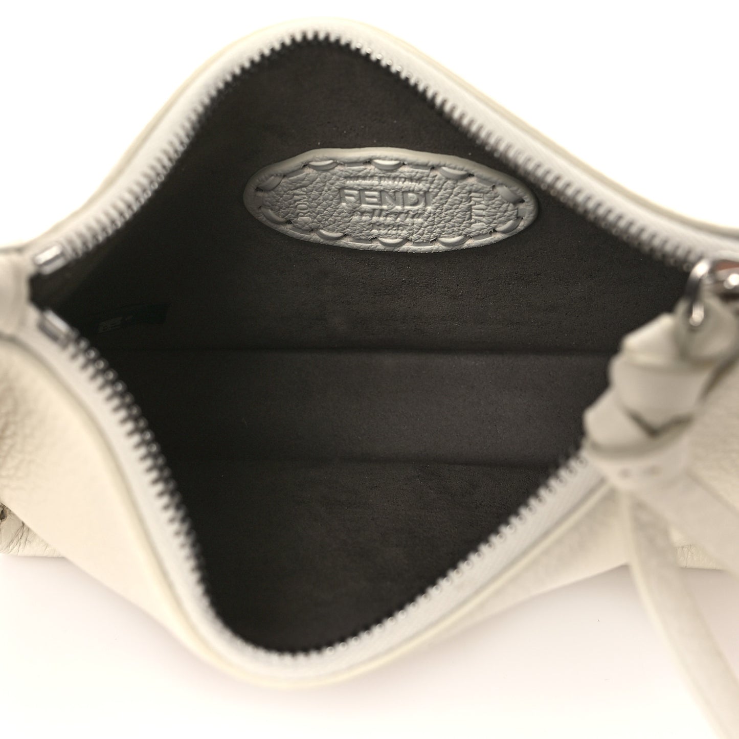 Cuoio Roma Sellerissima Nappa Sintetica Tape Stitch Mini Fendessence Shoulder Bag White