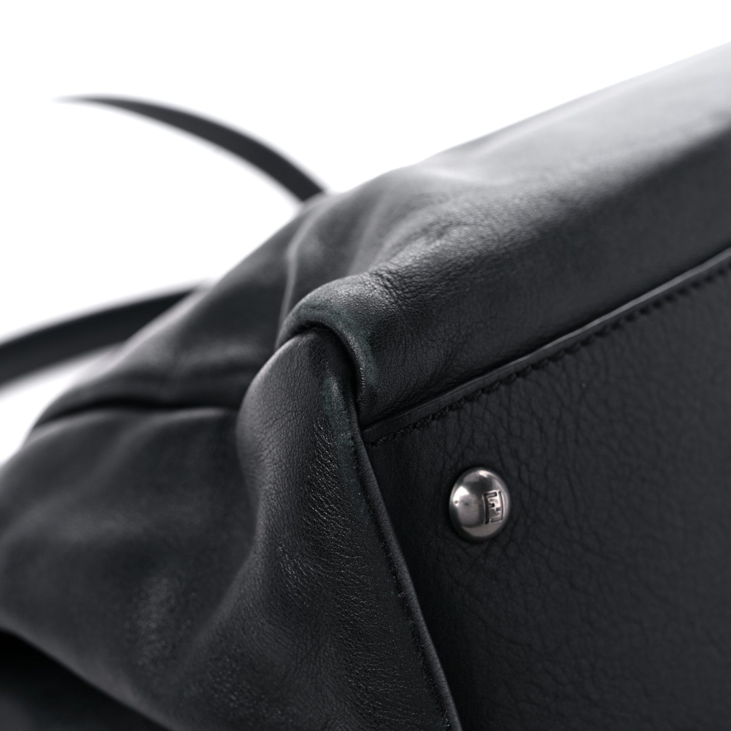 Calfskin Calf Hair Leopard Print Large Peekaboo Iconic Satchel Black