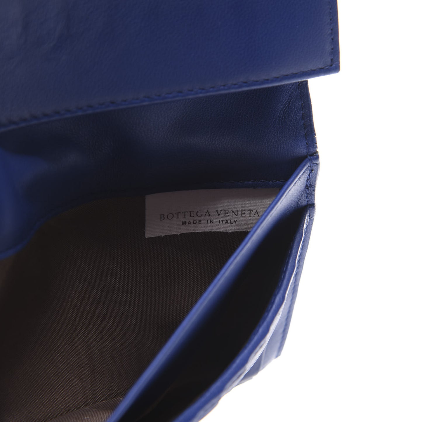 Nappa Intrecciato Continental Wallet Blue