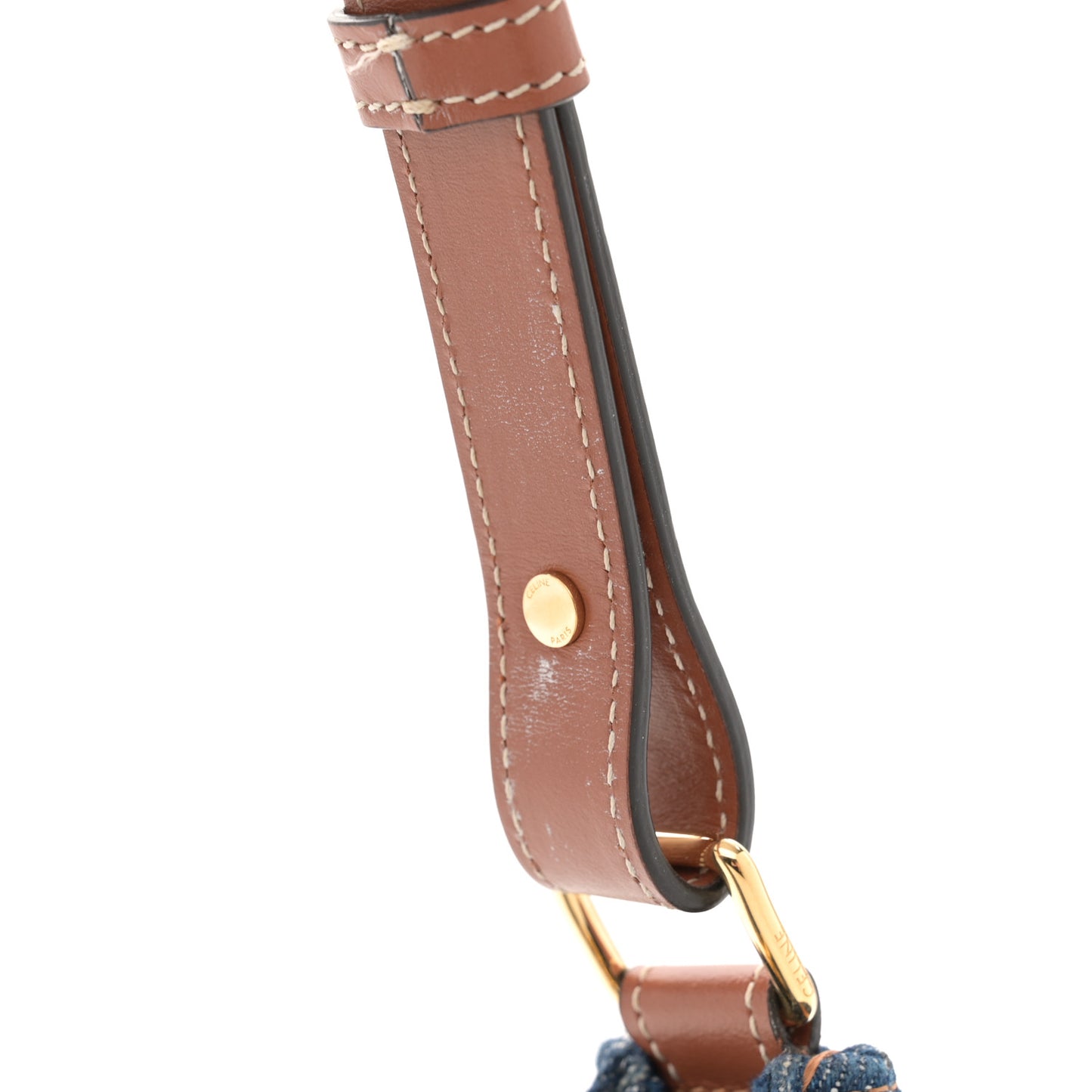 Denim Ava Shoulder Bag Navy Tan